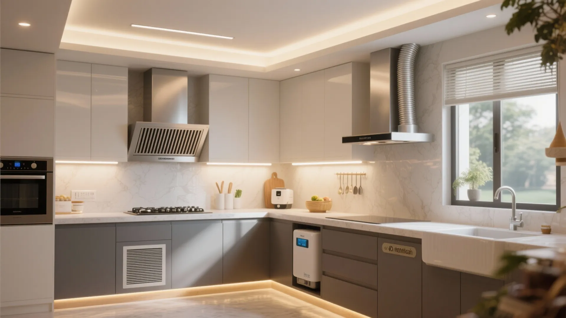 Smart ventilation, lighting, and water strategy