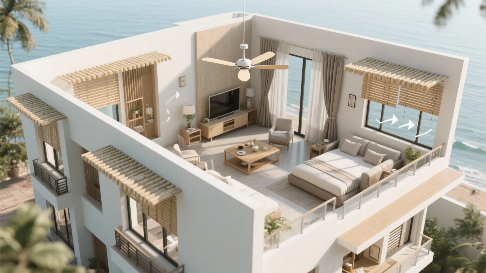 Climate-smart cross ventilation and shading