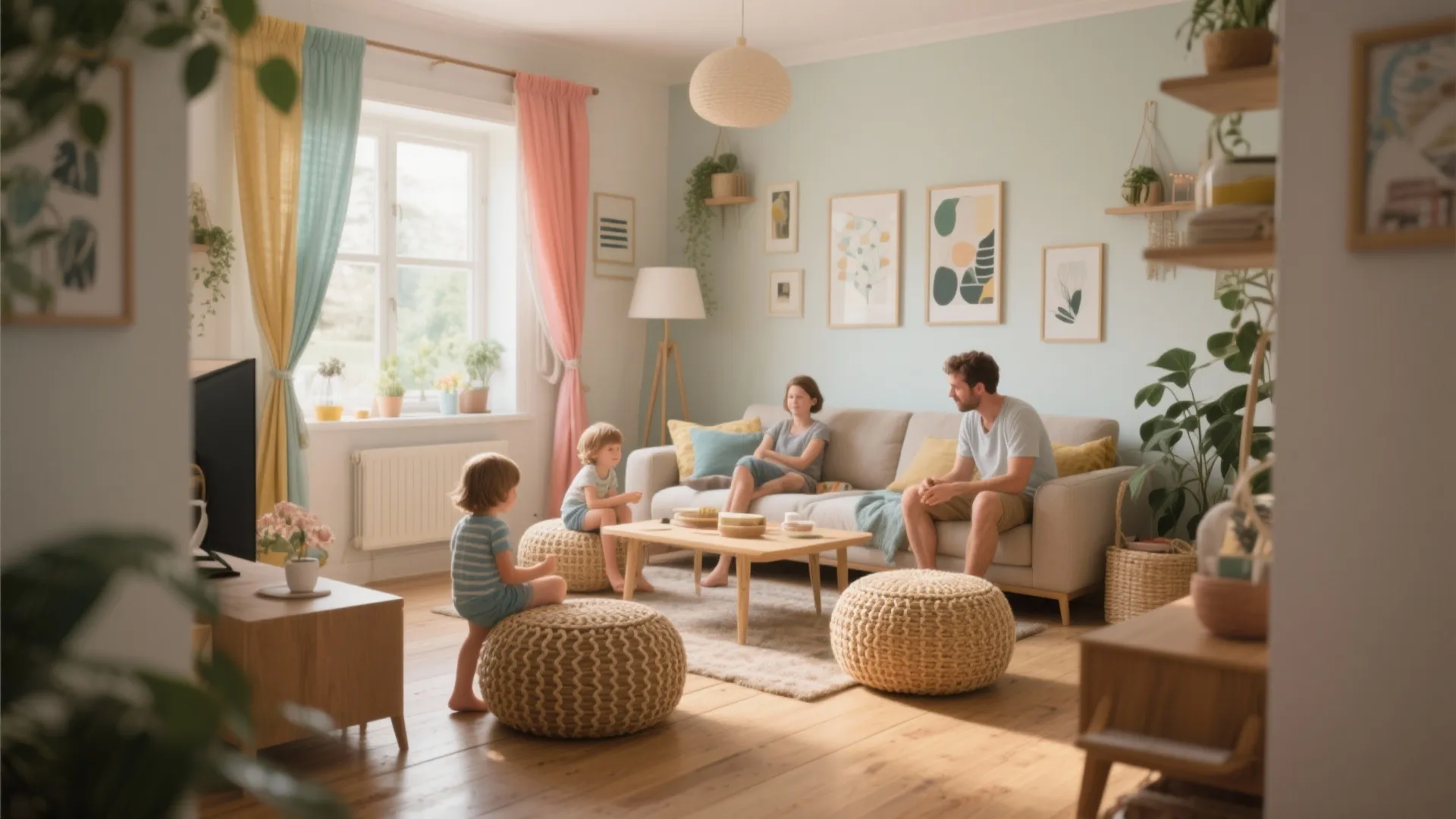 5. Versatile Floor Poufs