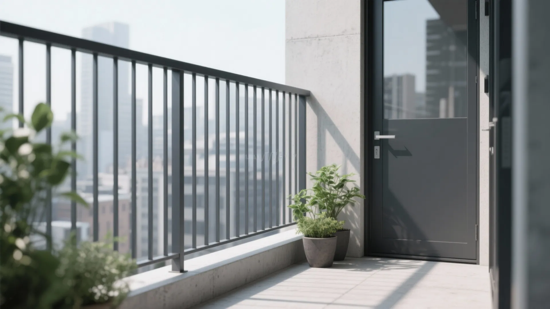 1) Slimline Minimalism with Vertical Pickets