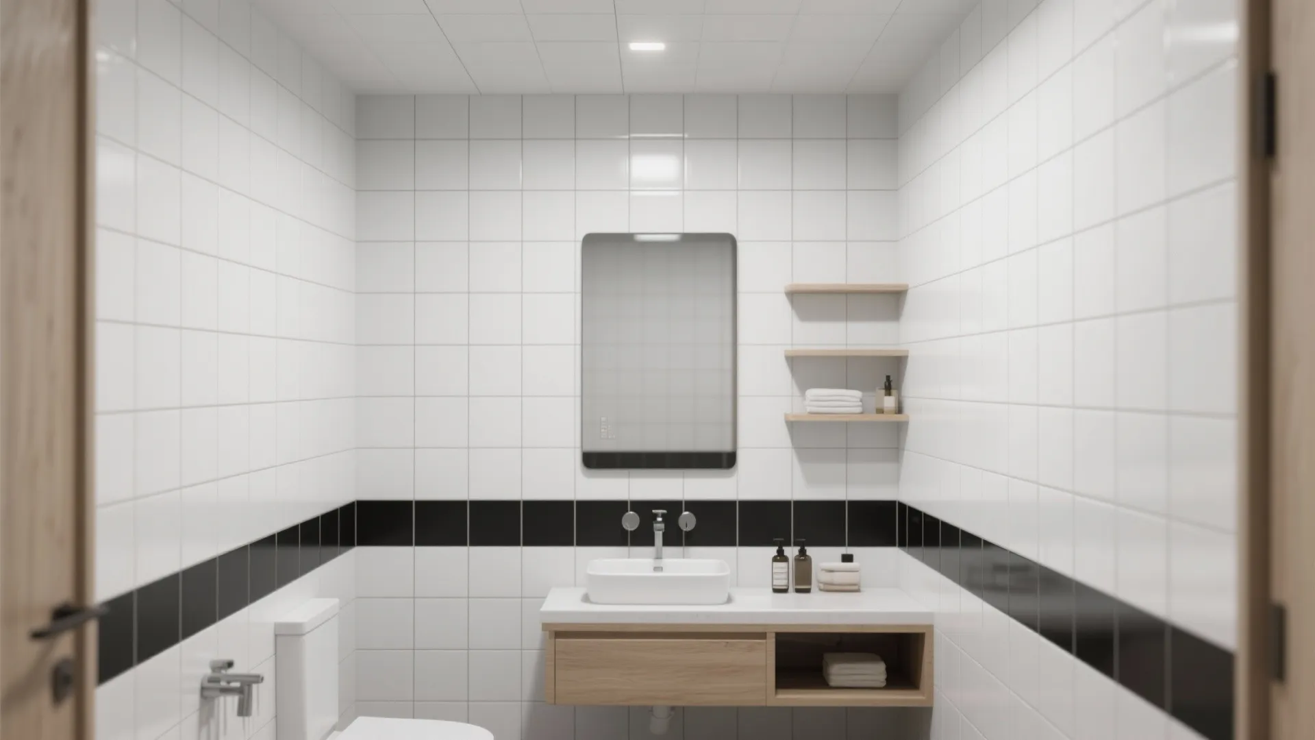 Vertical Stacked Tiles with a Graphic Border