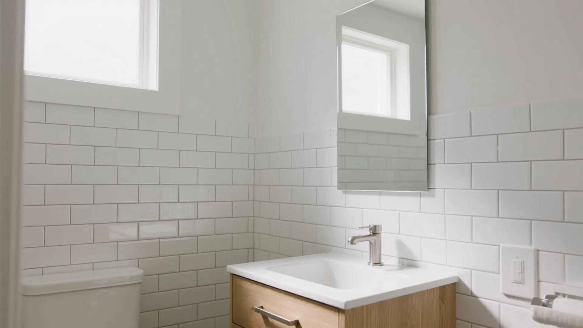 Vertical-Stack Subway Tiles for Visual Height