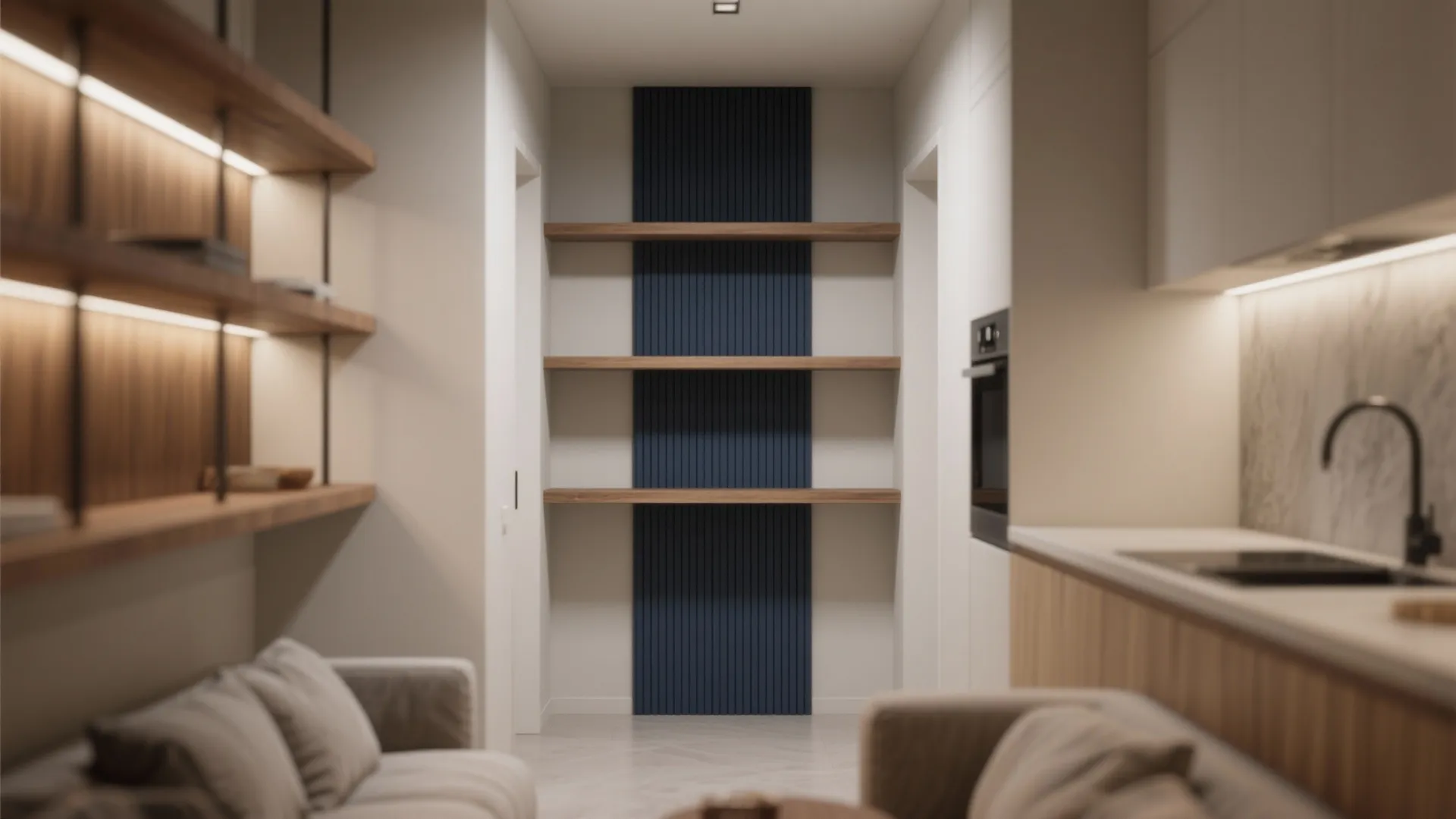 5. Strategic accent walls and vertical lines