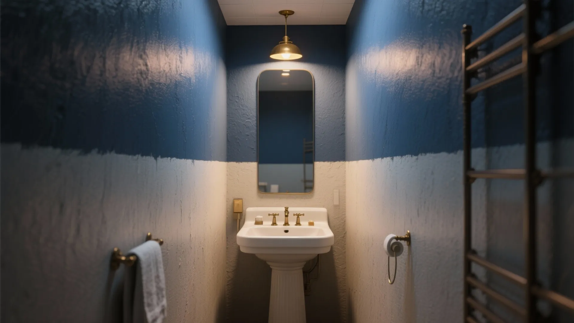 3. Vertical two-tone for added height (try moody accent walls)