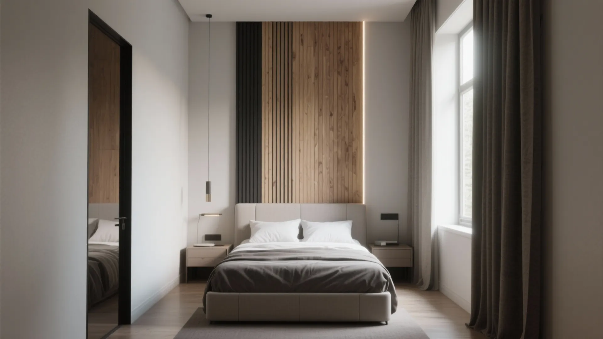 3. Vertical accents to elongate the room