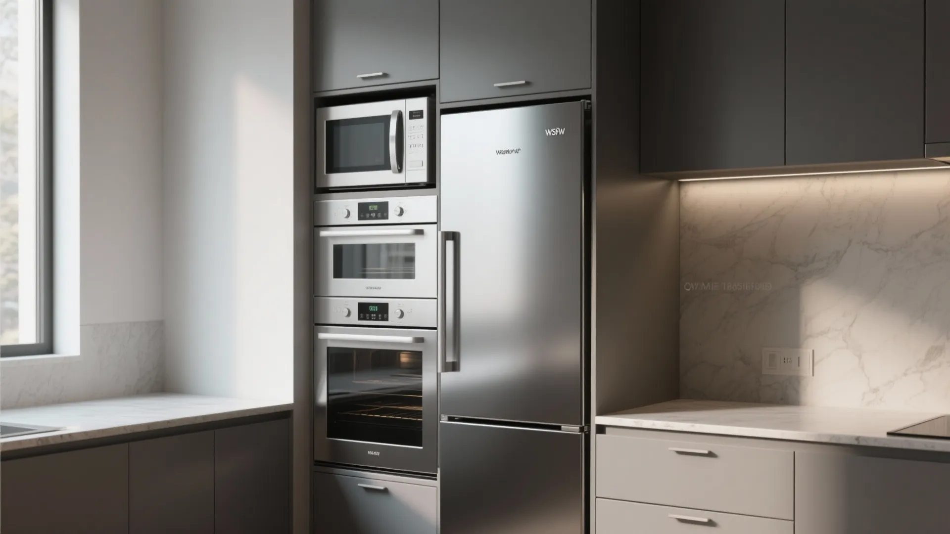 3. Stack appliances vertically to free counter space