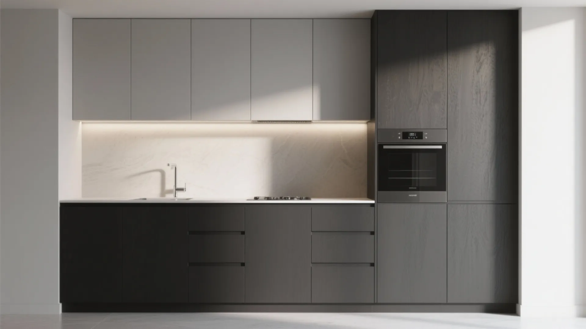 1. Light Grey Upper + Charcoal Base for Vertical Balance