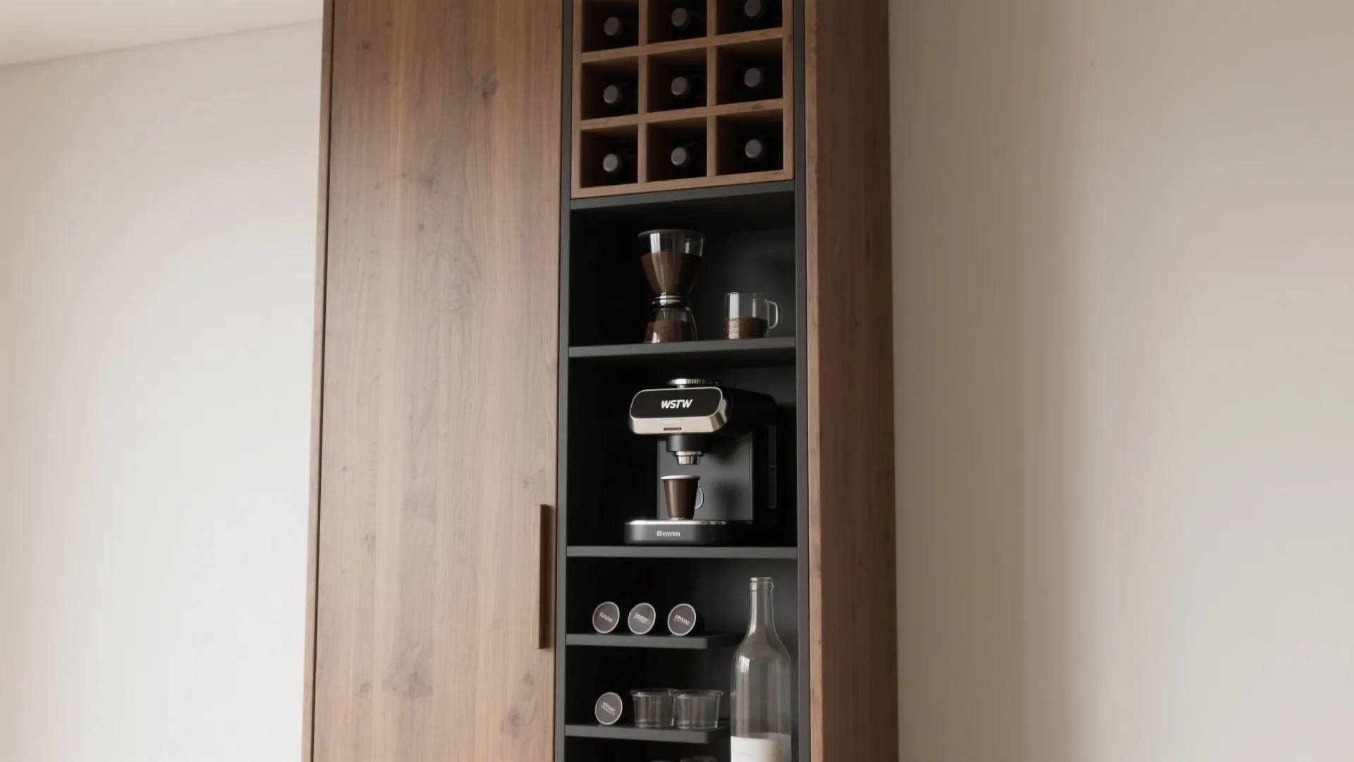 2. Vertical Coffee & Wine Wall