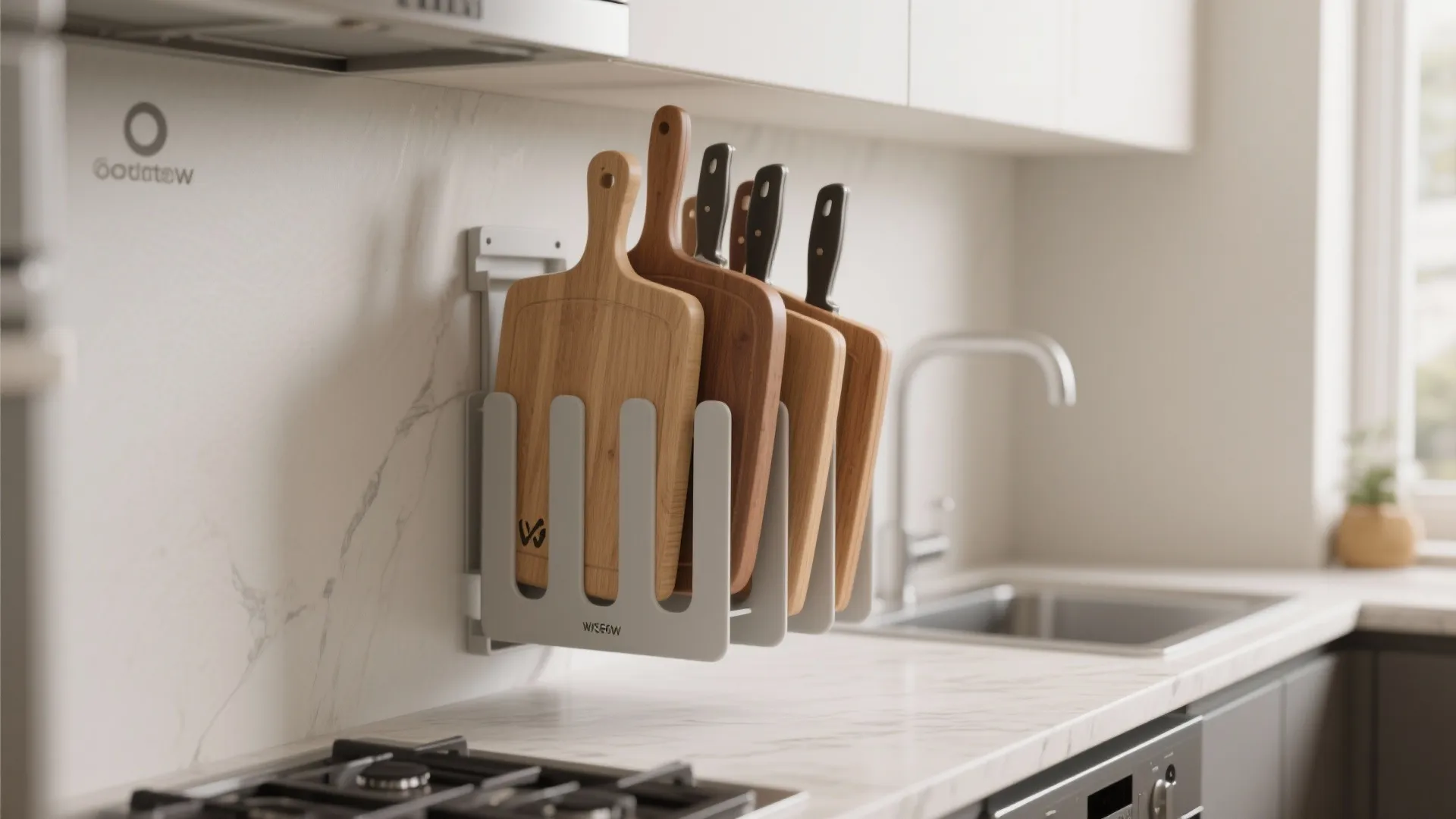 Vertical storage for cutting boards