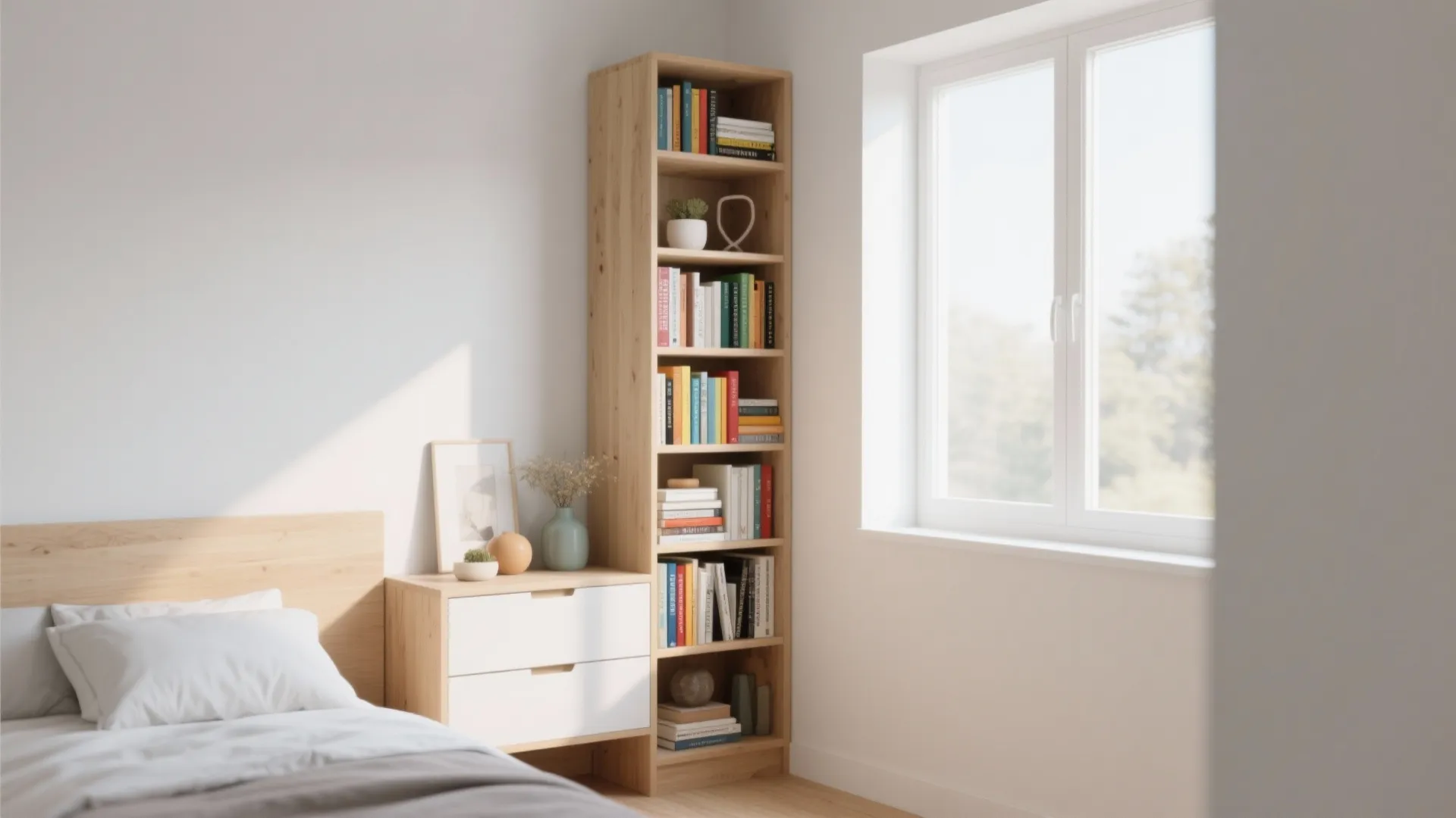 7. Vertical Book Nook
