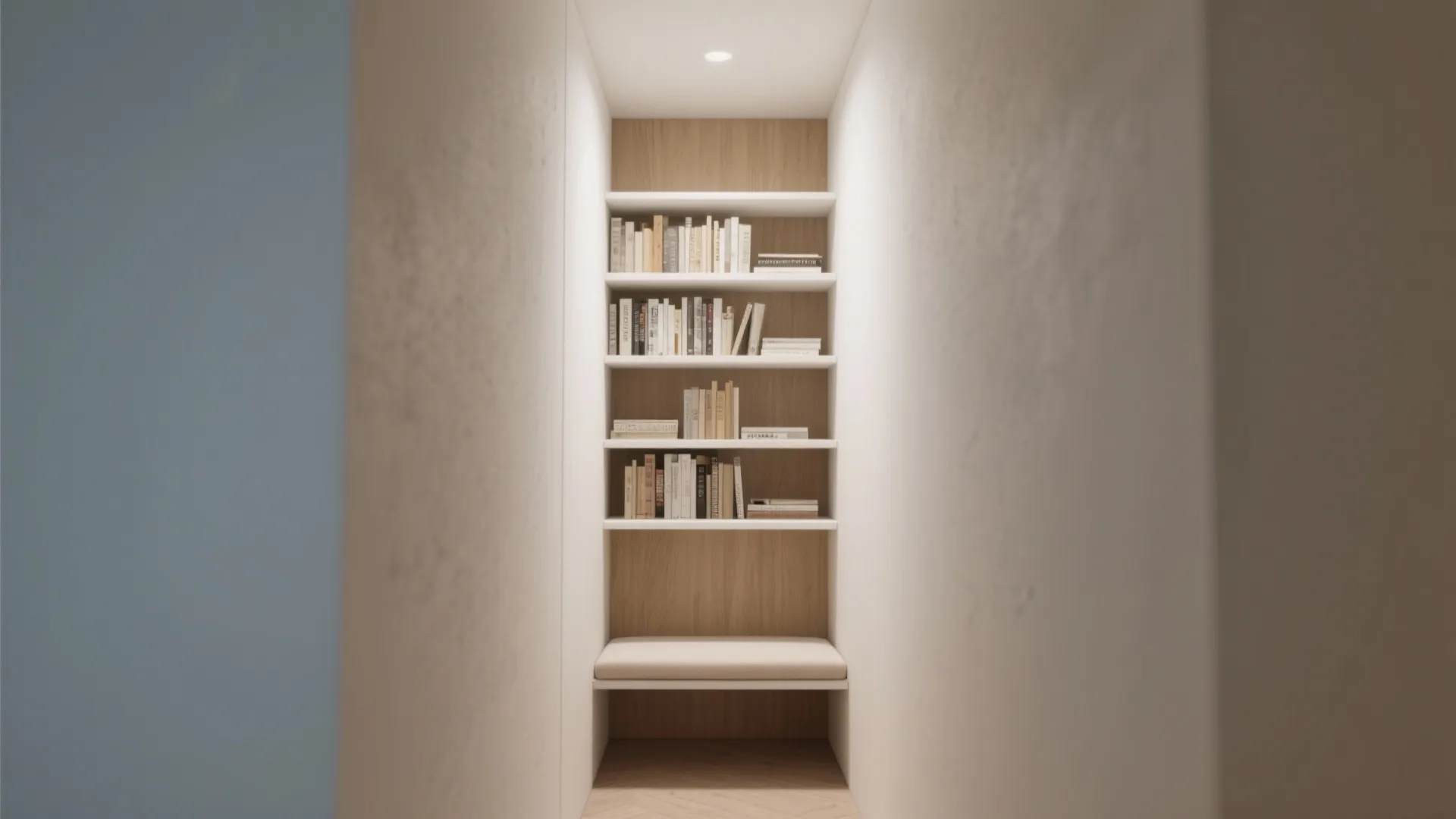 2. Vertical books + floating seat