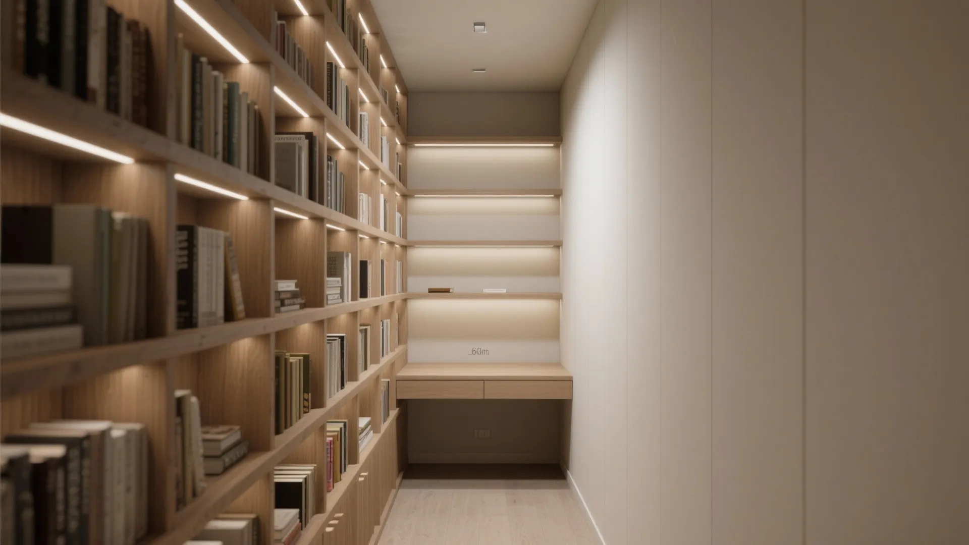 Built-in niches and vertical bookwalls