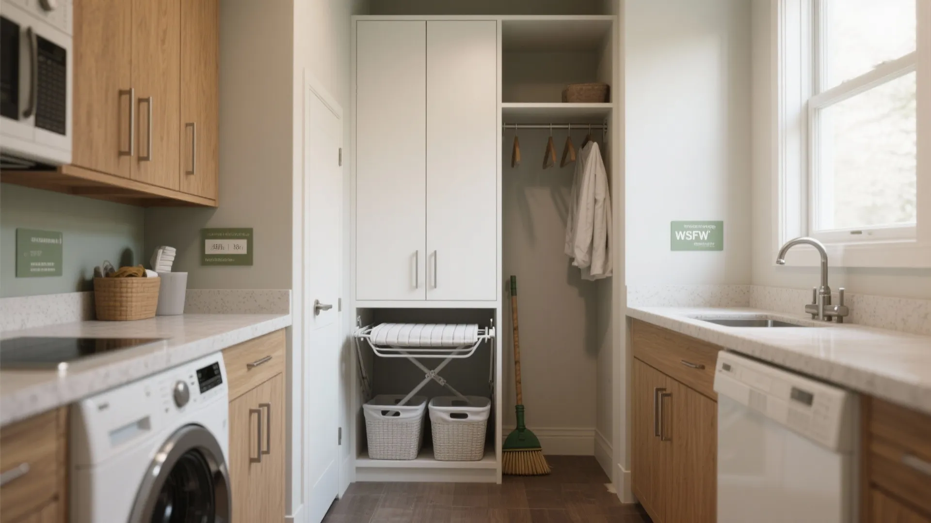 Vertical Built-ins with Fold-Down Folding Station