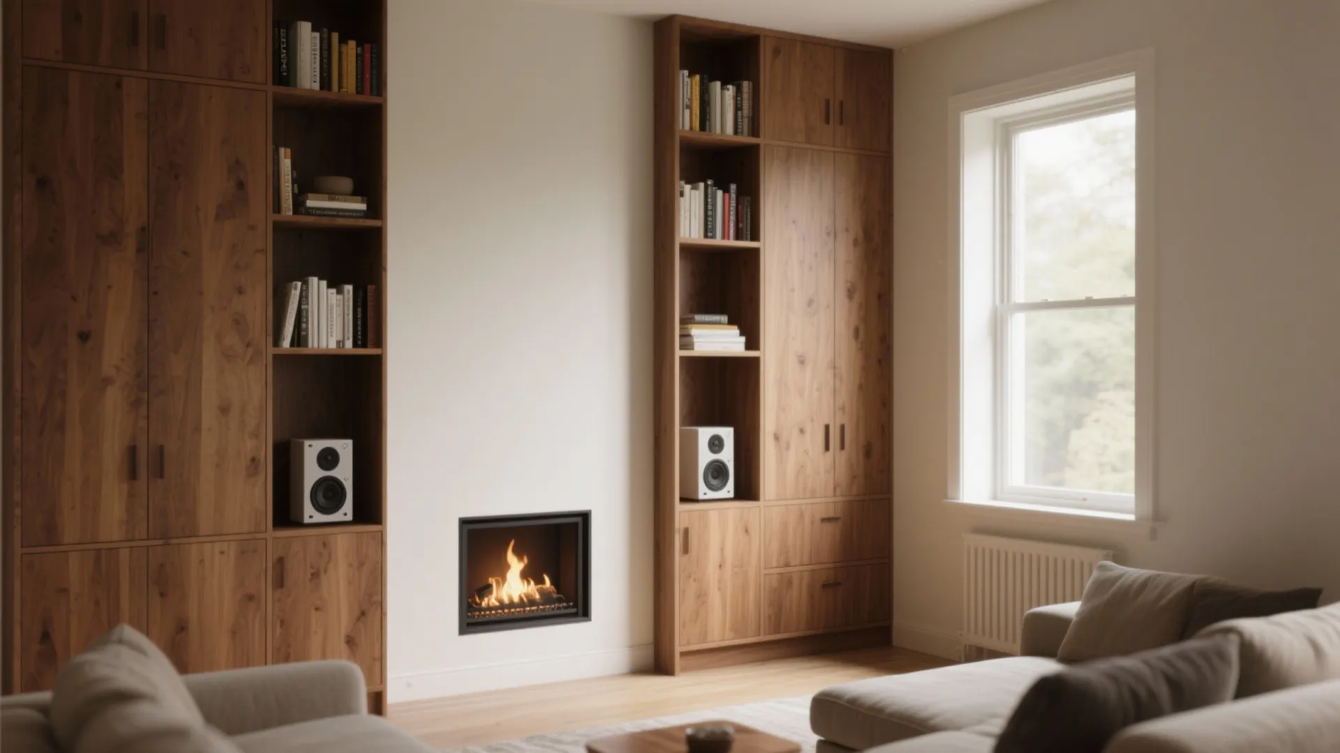 1. Build Up: Vertical Storage Around the Hearth