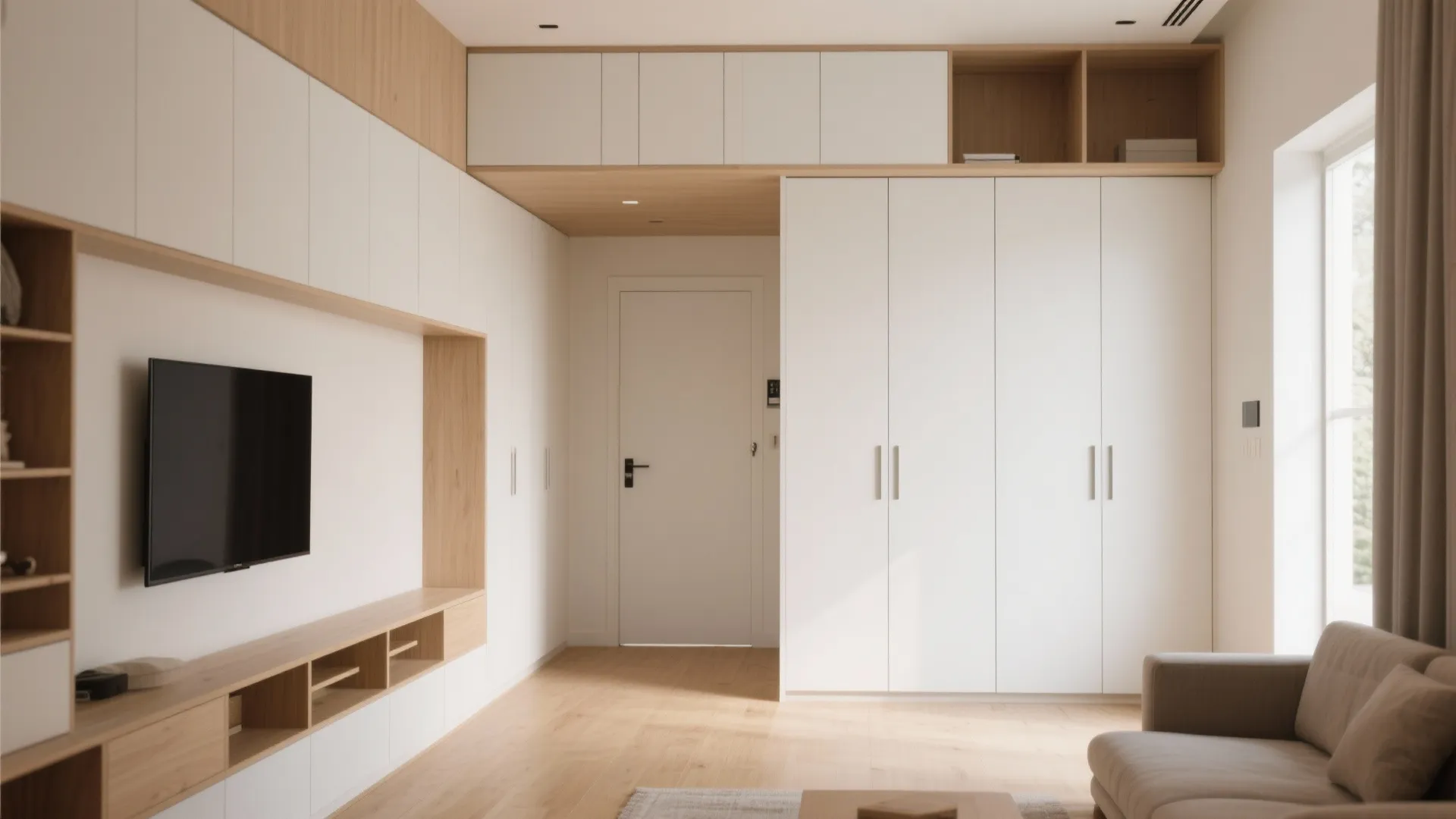 4) Vertical storage and built-ins that disappear