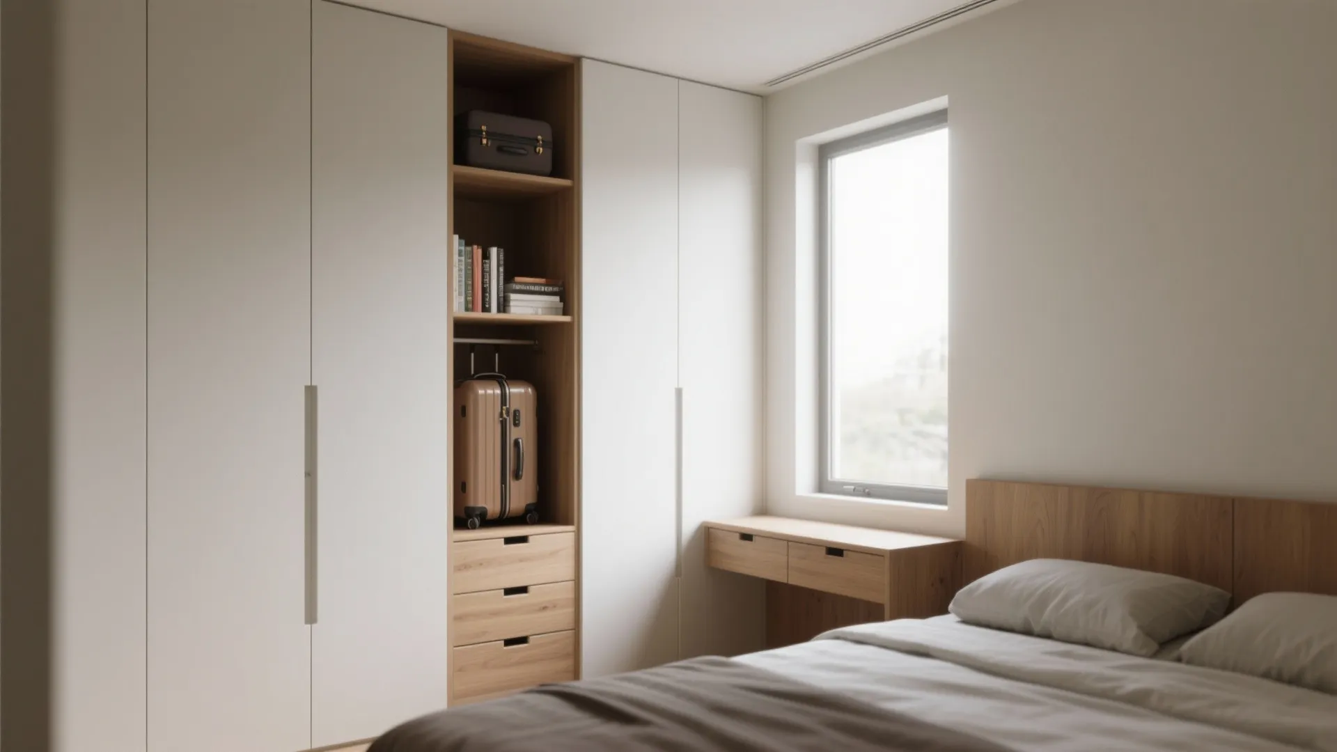 3. Built-ins and vertical storage that disappear