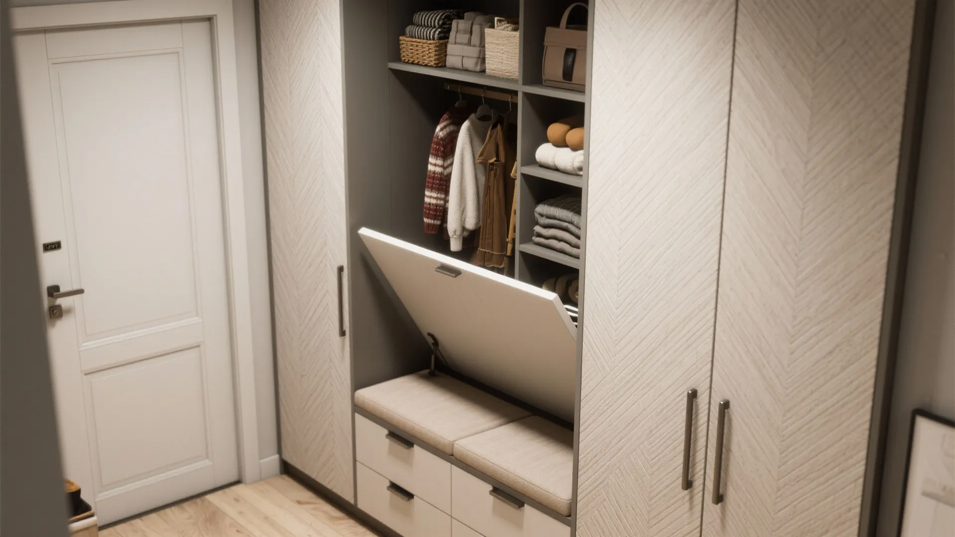 5. Use verticals and built-ins for storage