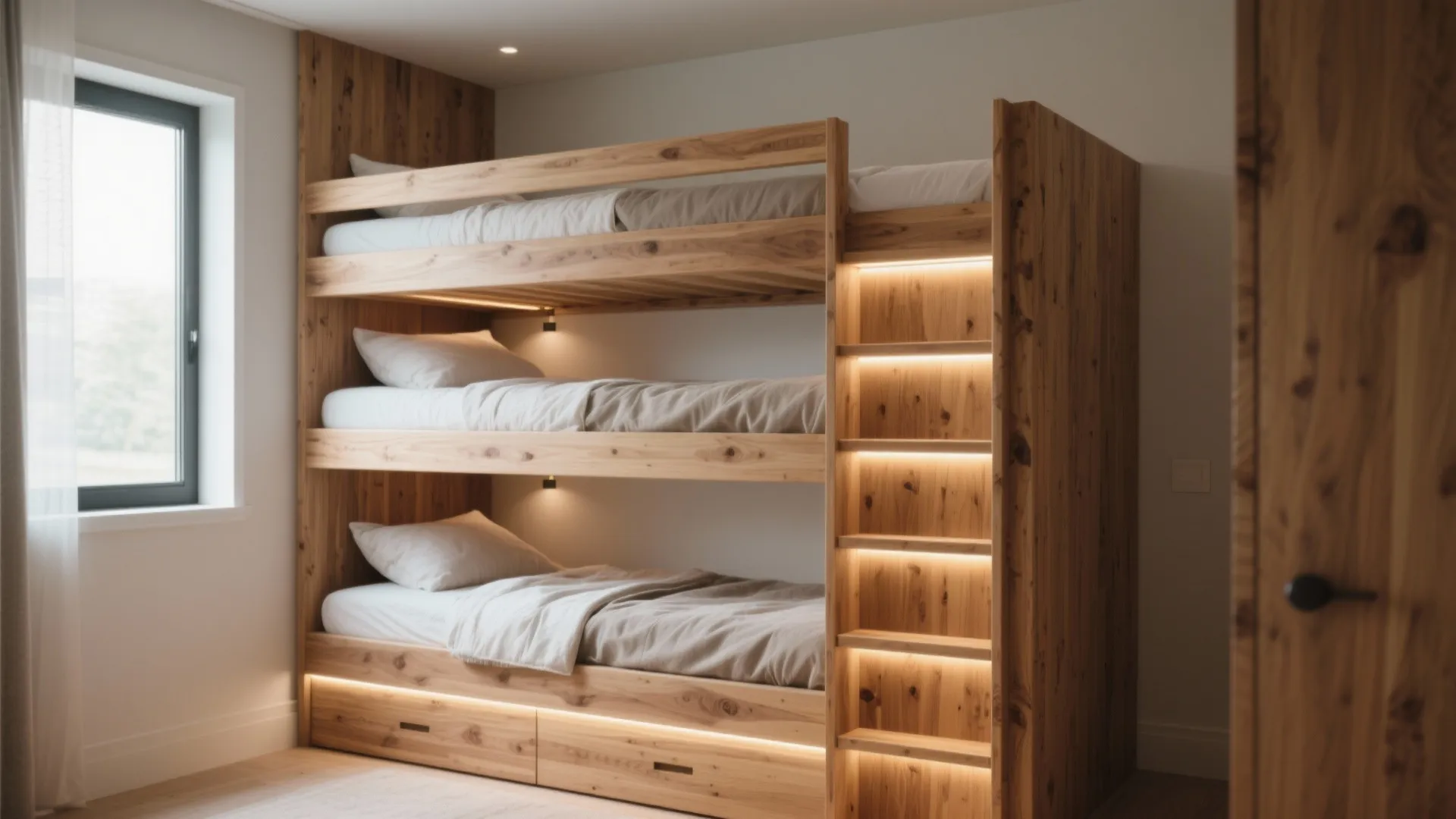 1. Vertical Bunk Bed Trio