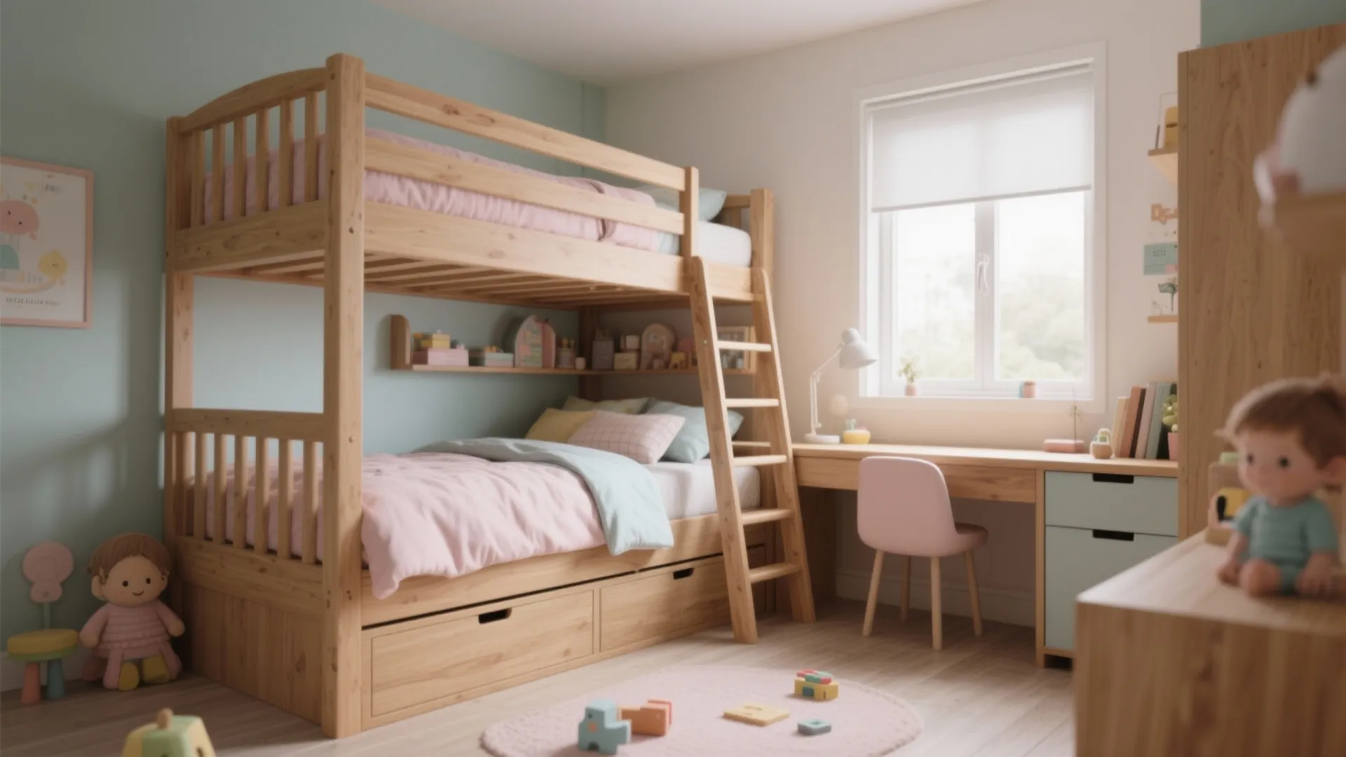 1. Go vertical with mixed-height bunks