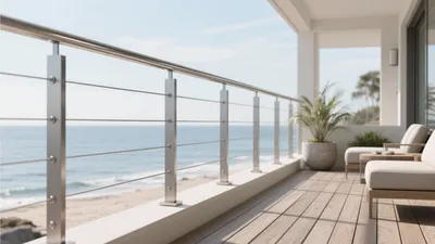 Coastal Balcony Design with Ocean View