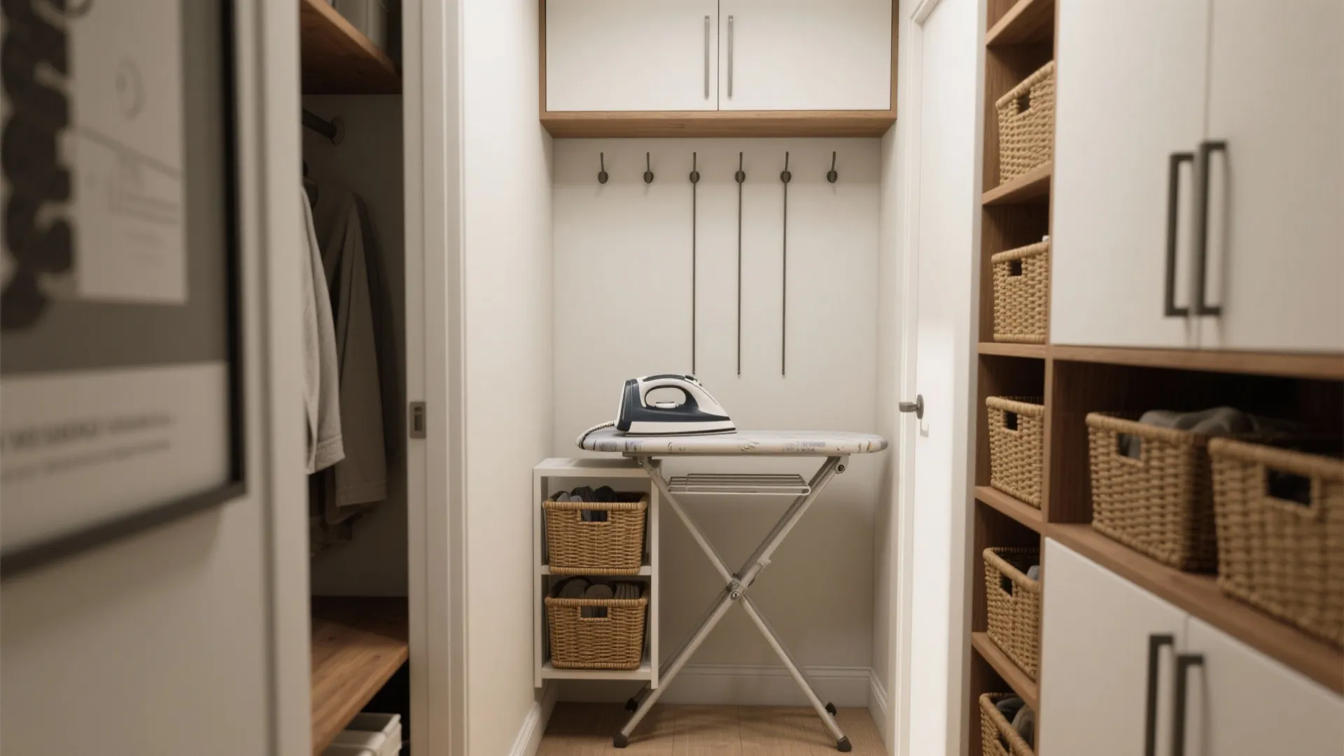 4. Vertical Utility Closet with Hampers