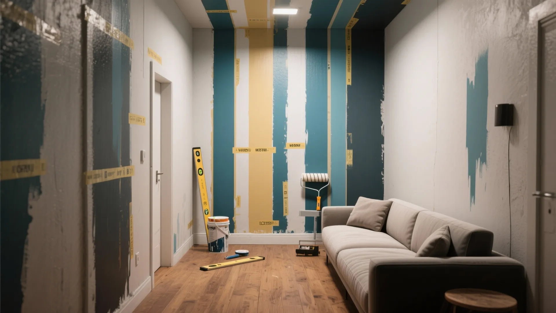 4. Vertical Color Blocking to Raise Ceilings