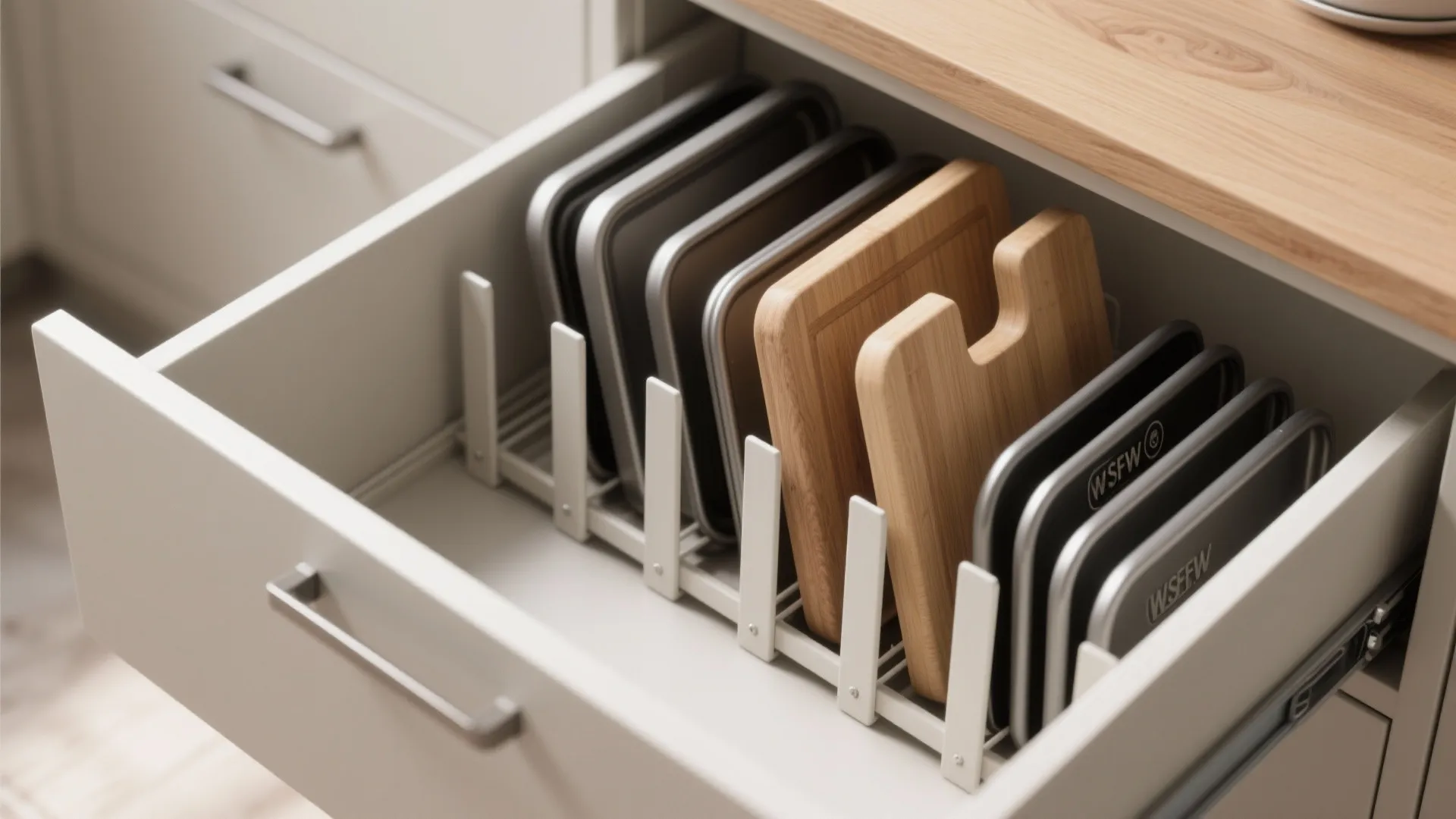 5. Custom Inserts and Vertical Dividers for Baking Sheets