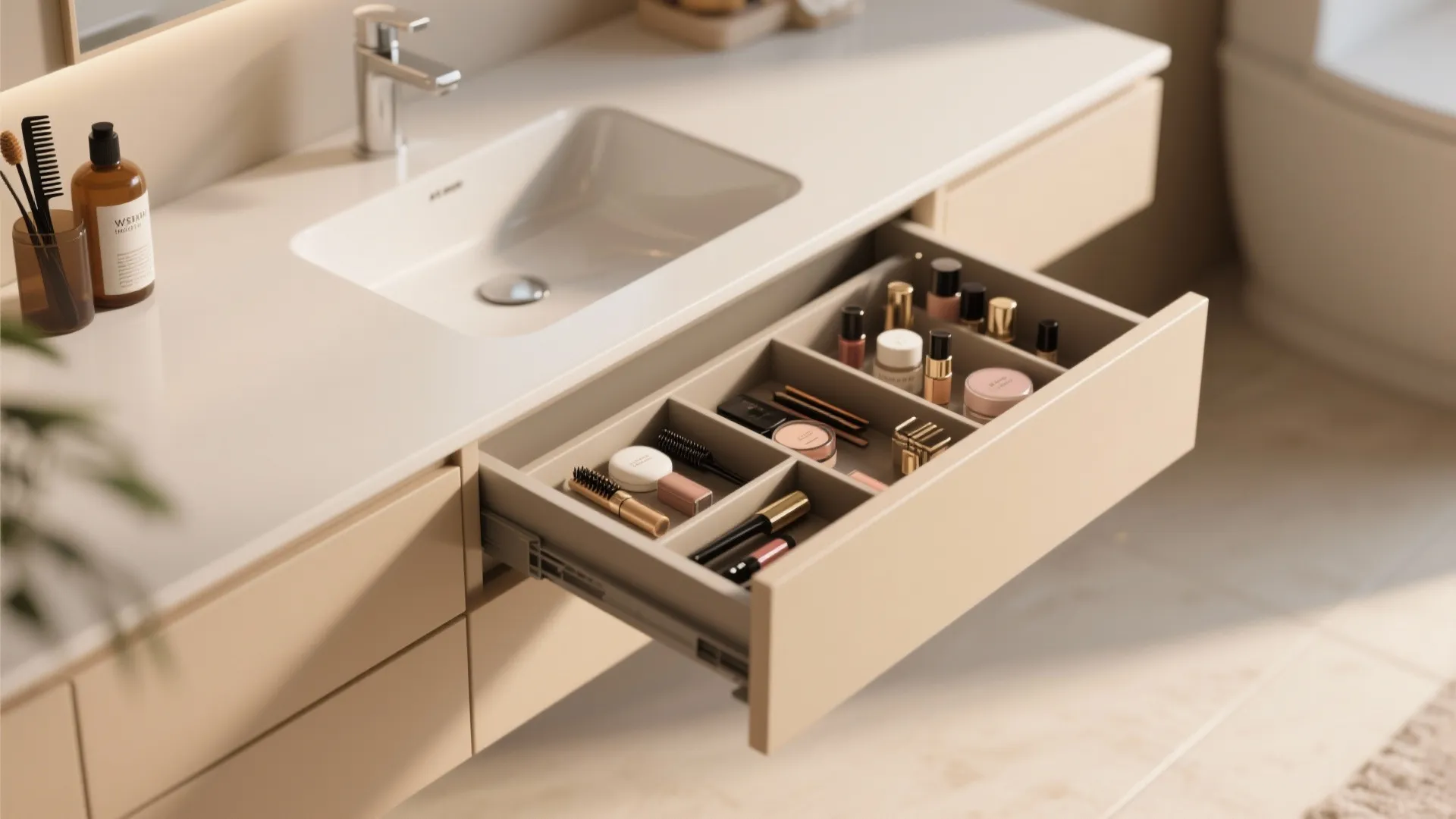 8. Vanity with pull-out vertical drawer