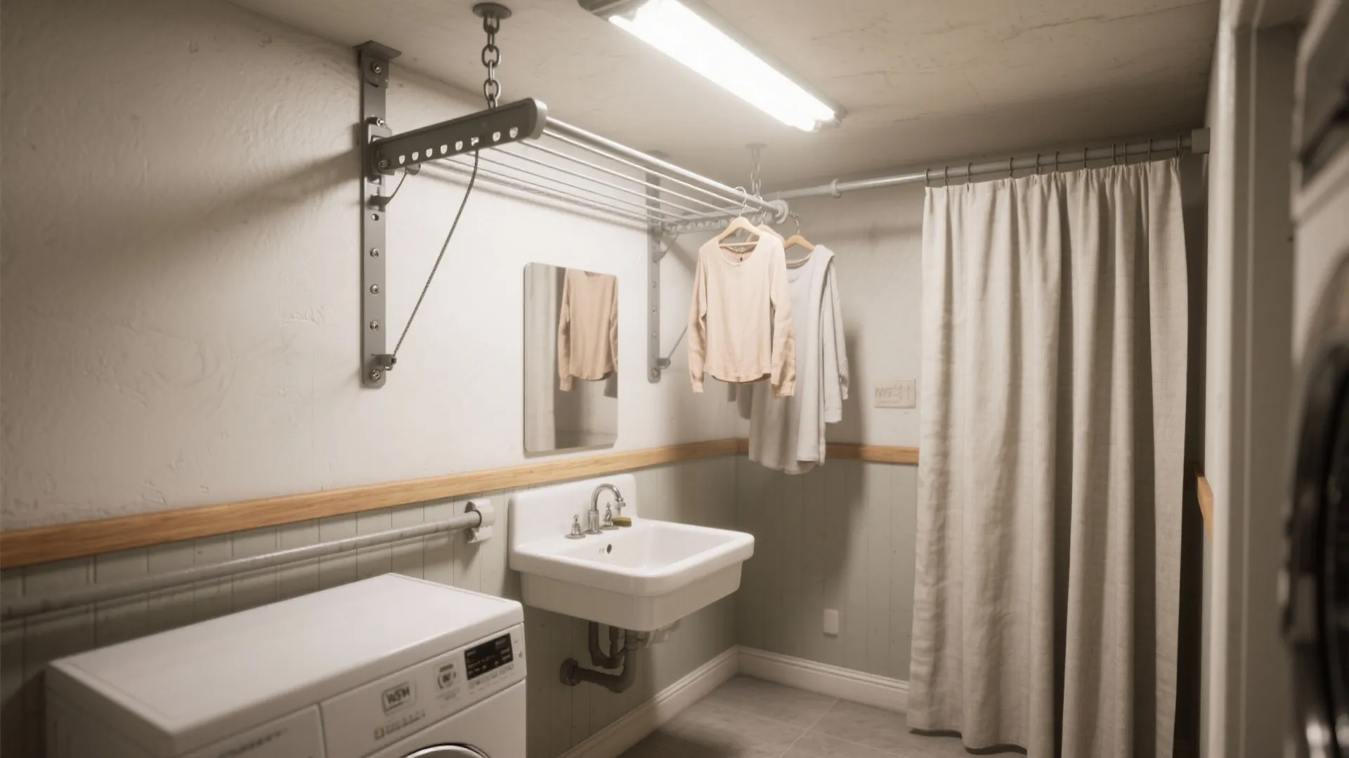 3. Vertical drying and retractable racks