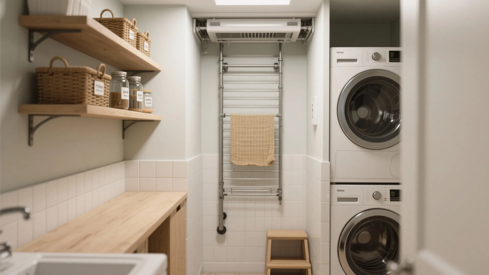 3. Vertical Drying and Open Shelving