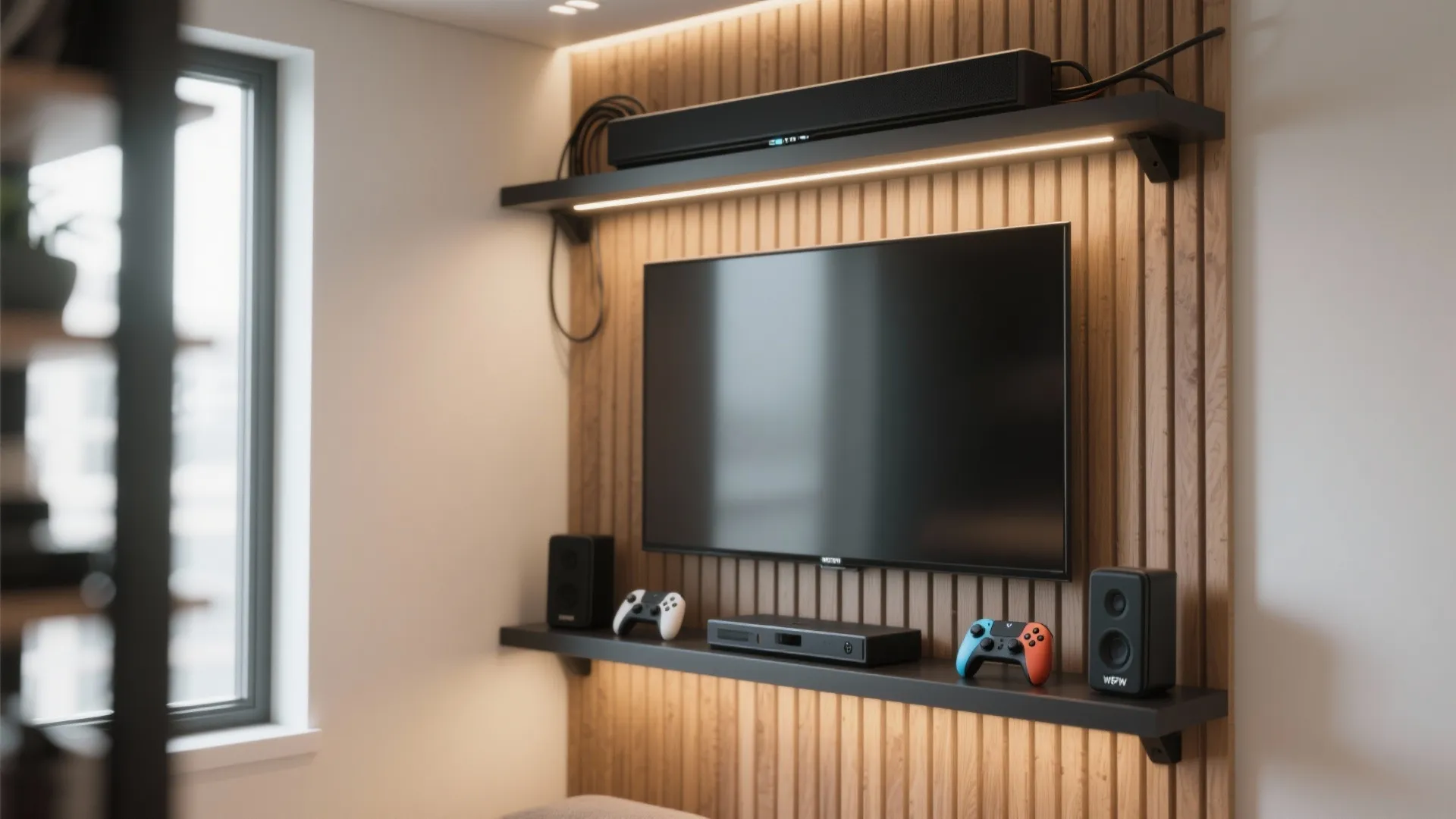 1. Vertical Entertainment Wall