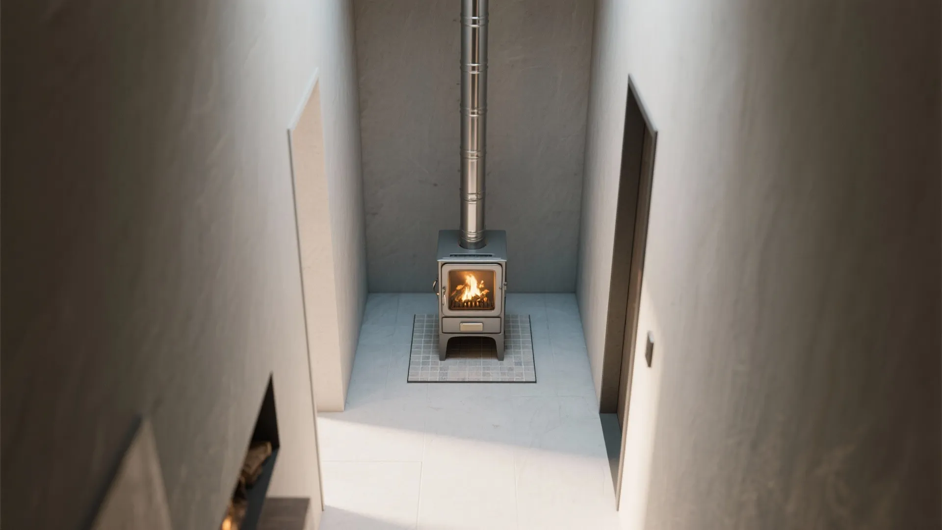 3. Vertical flue and minimal footprint
