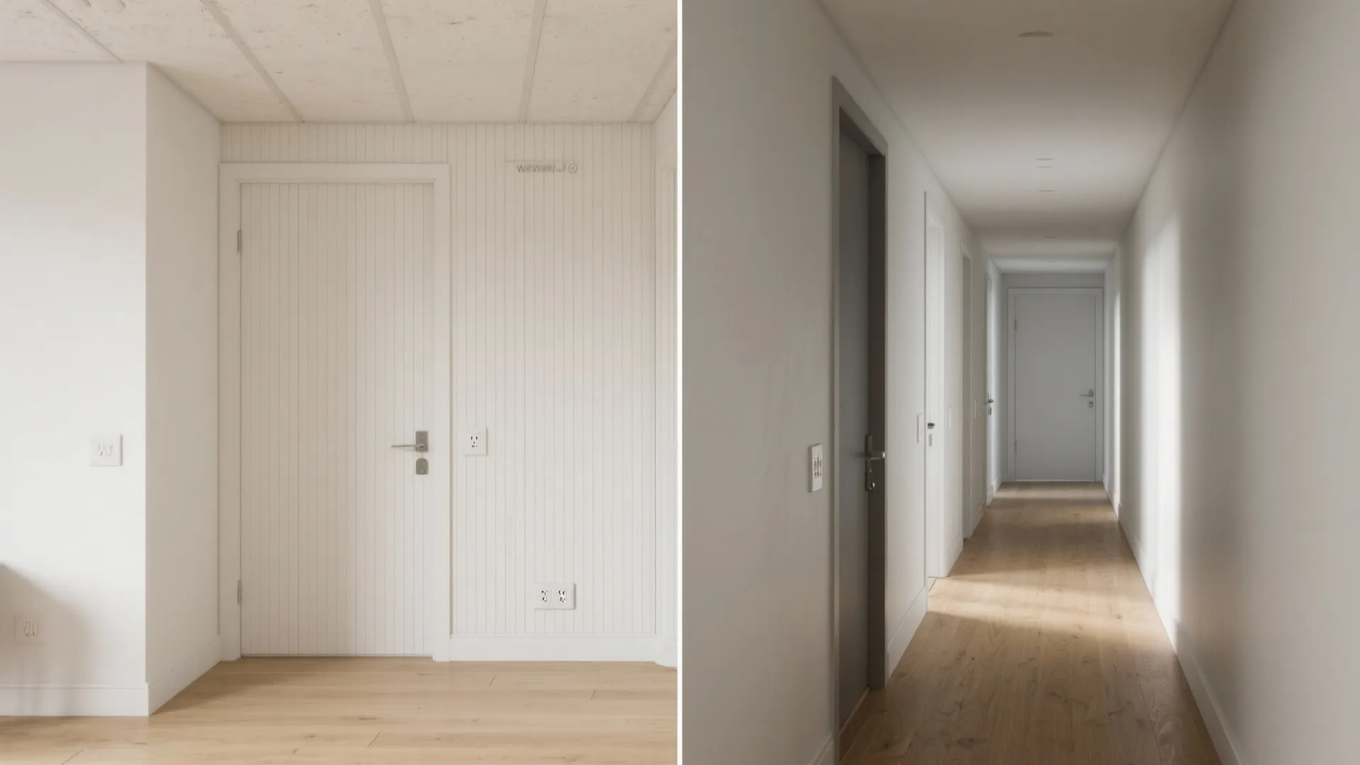 Vertical fluted wall panels that elongate small rooms