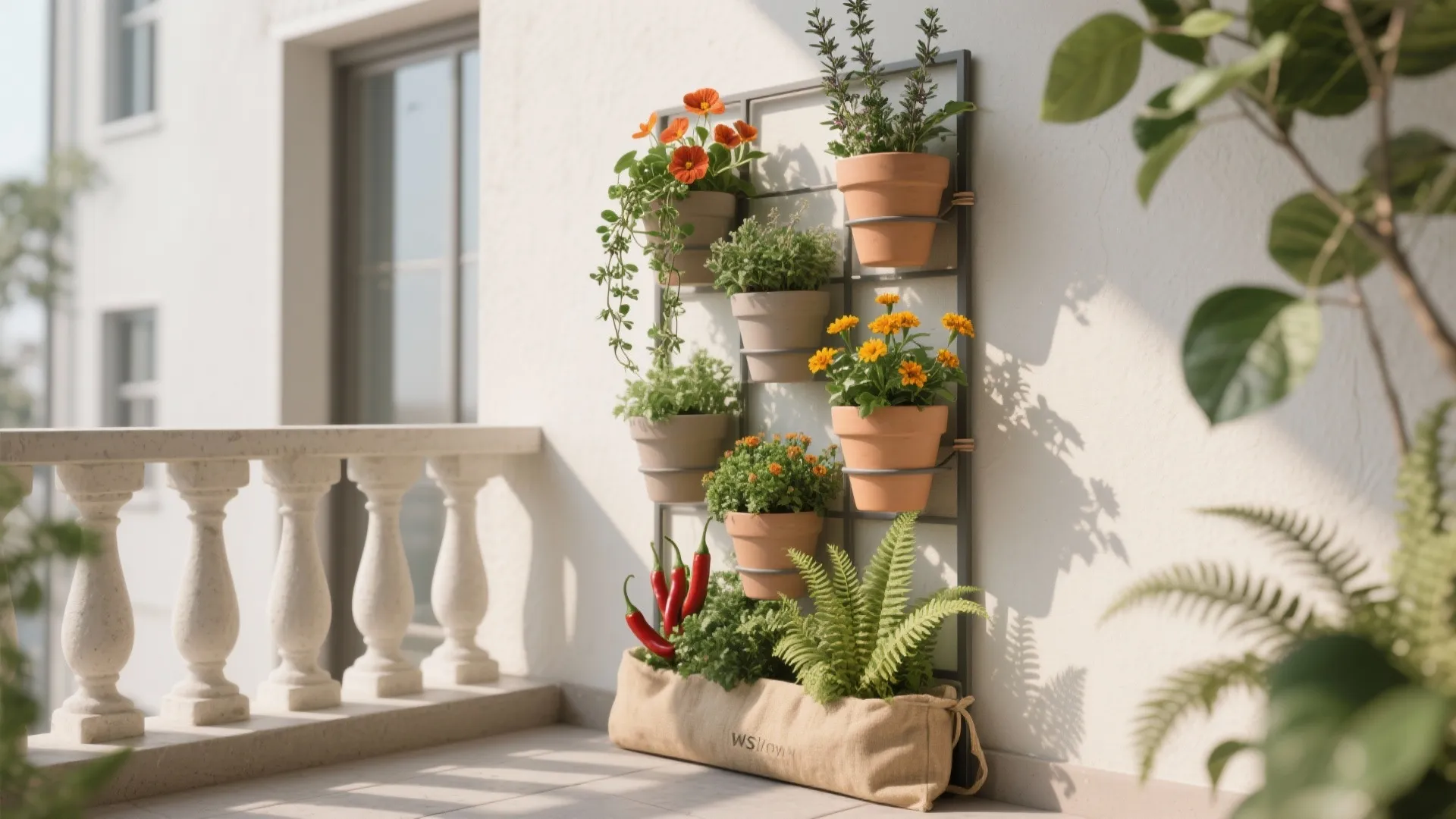 3) Vertical Frames With Swappable Pots
