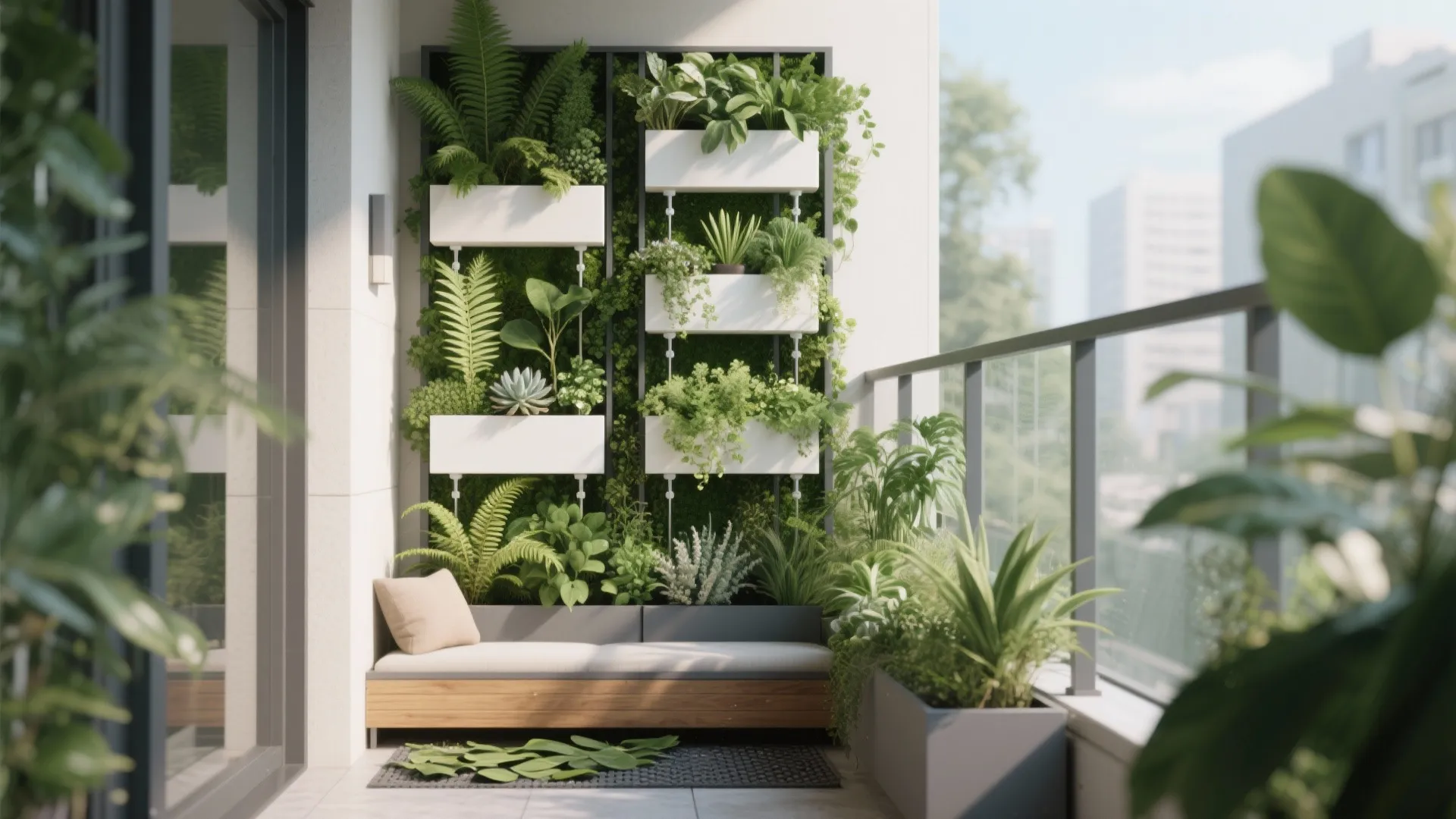 Living Boundary with a Vertical Garden