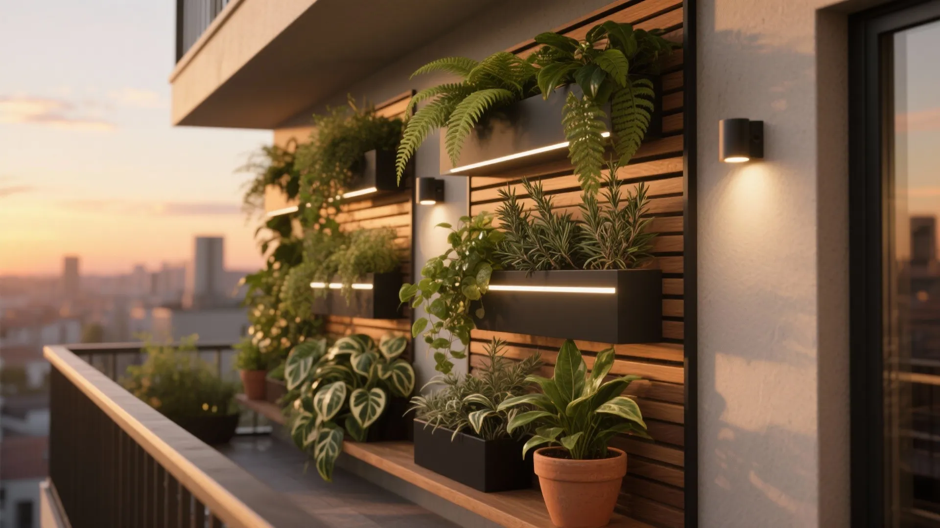 Vertical Garden with Targeted Light