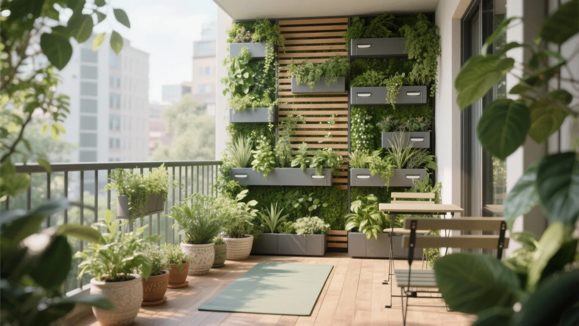 Vertical Garden + Privacy Screen = Green Sanctuary
