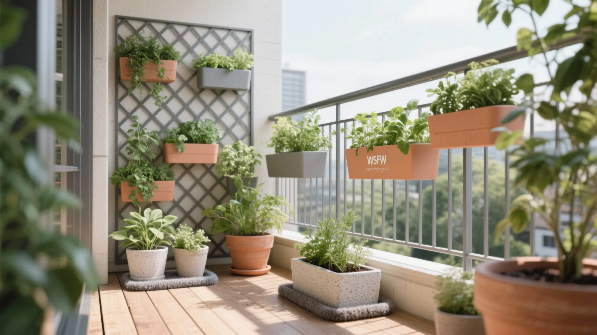 2) Vertical Garden & Rail Planters