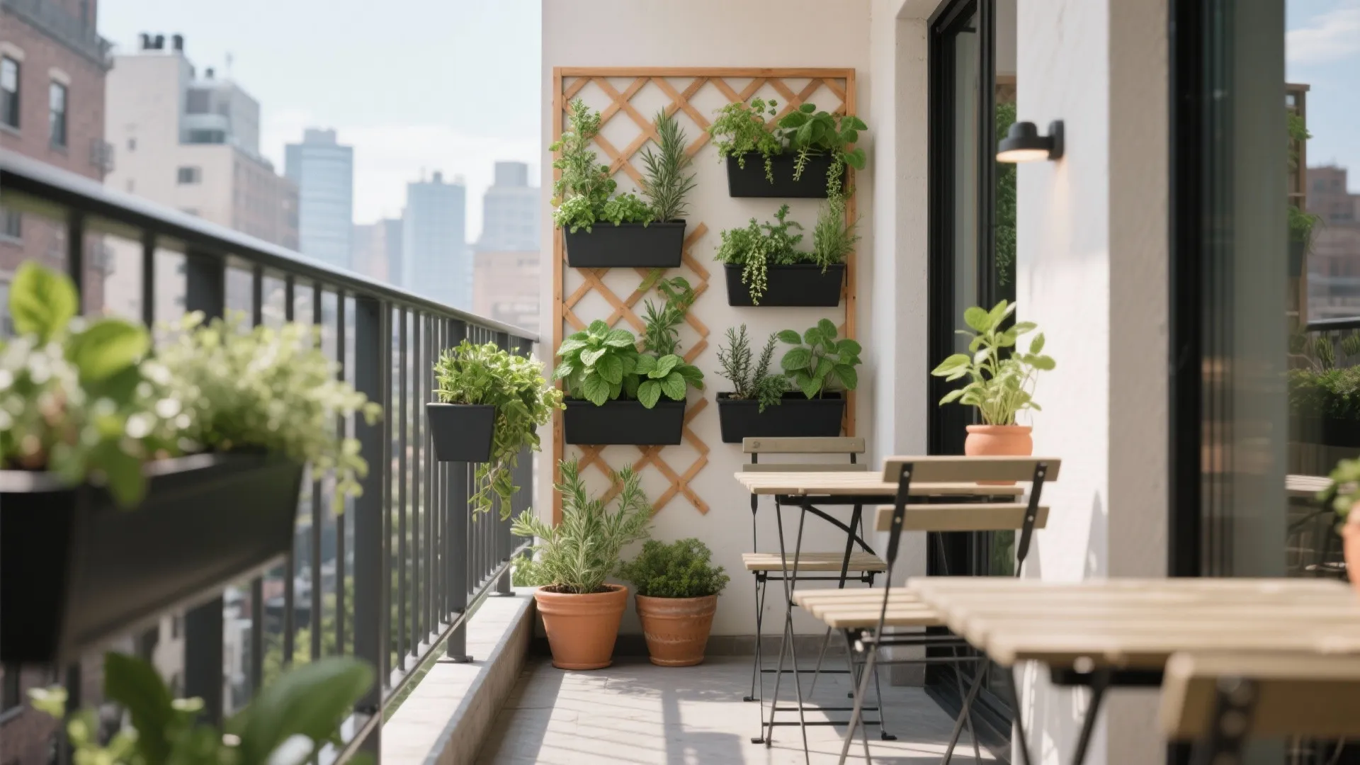 Vertical garden for tiny balconies