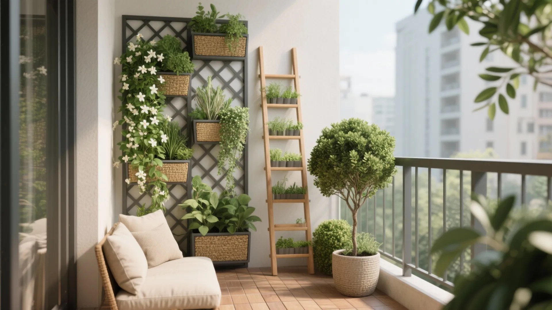 Vertical garden and biophilic touches