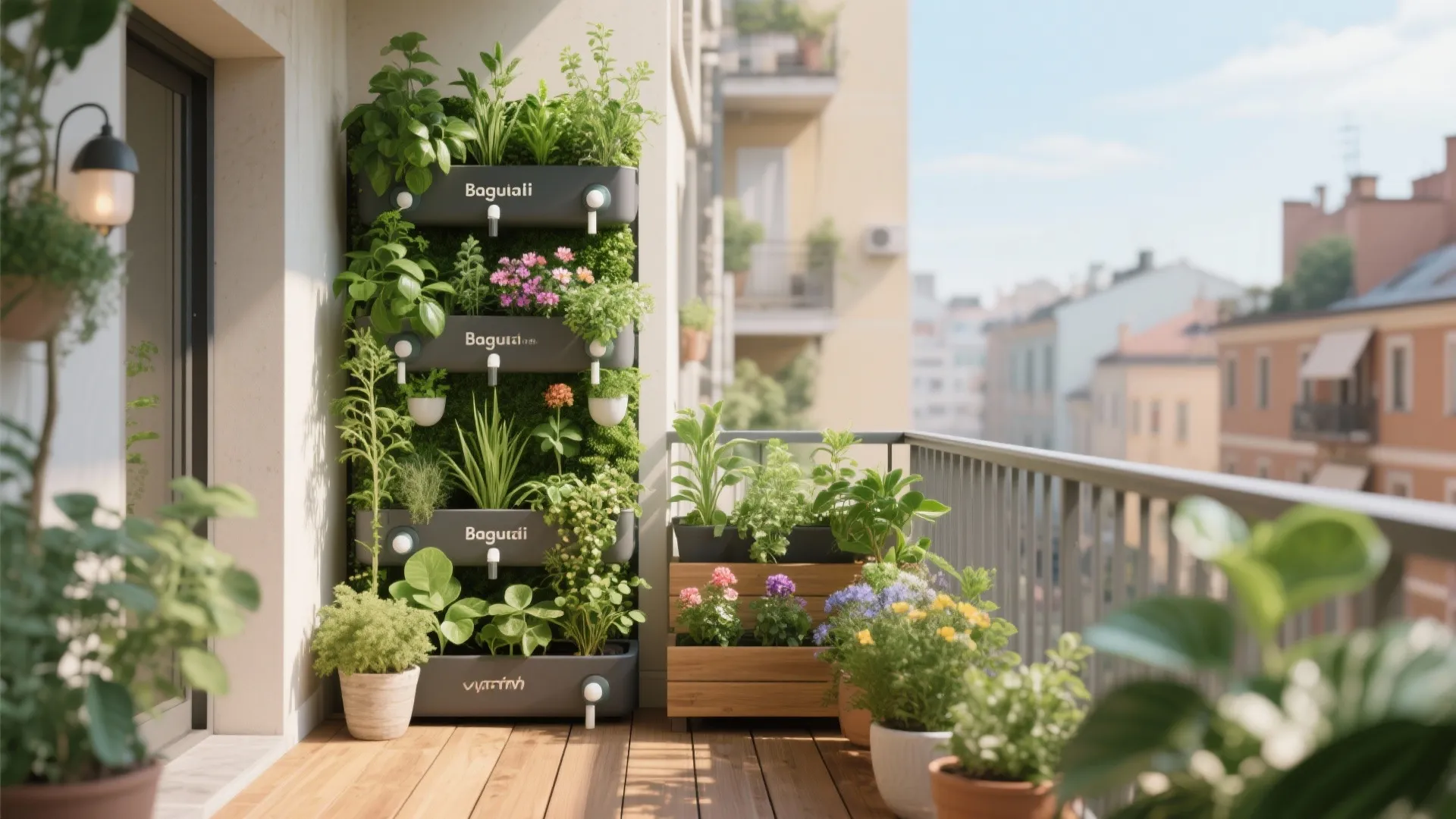 5. Vertical garden balcony setup