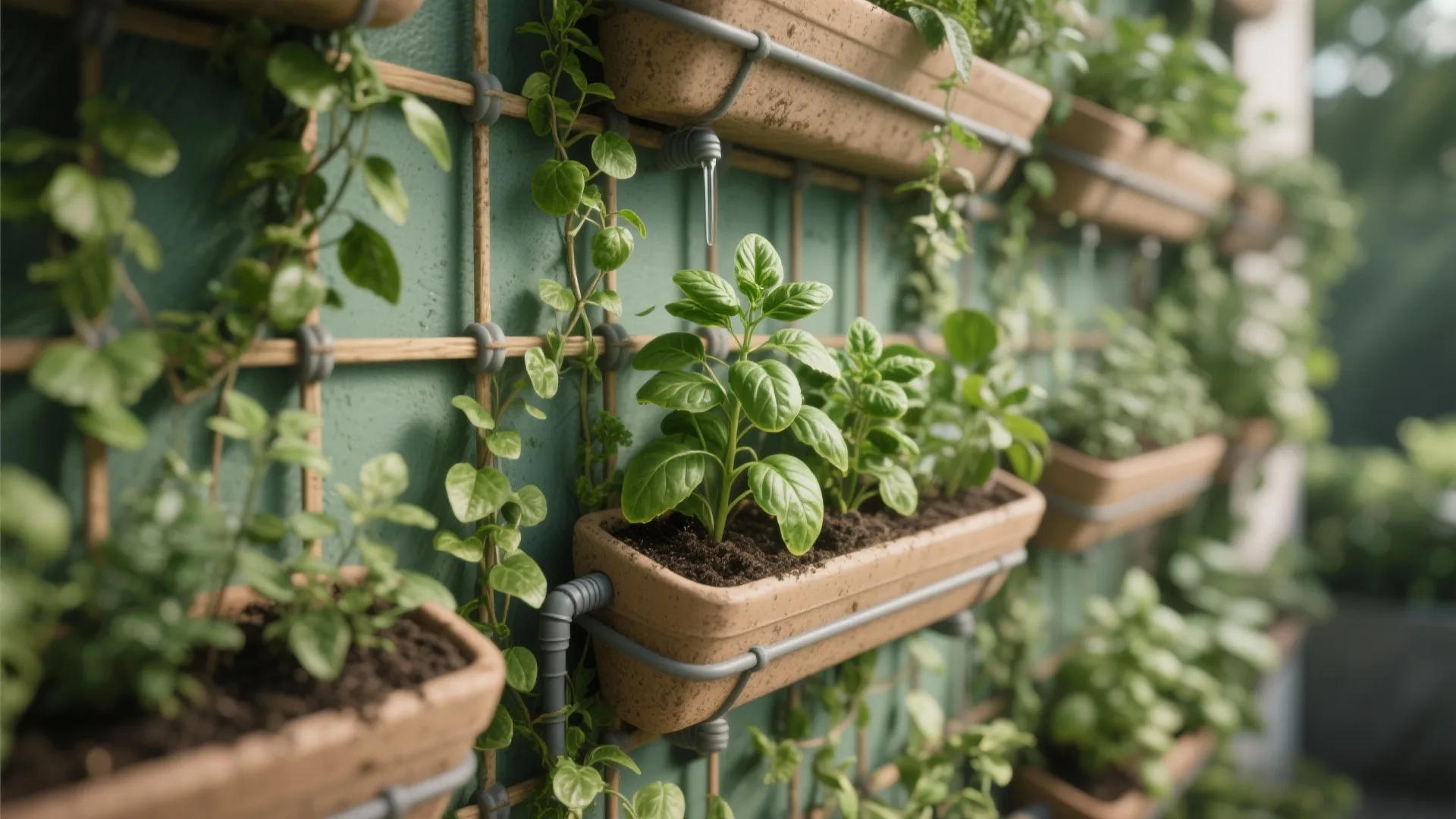 3. Vertical gardens to maximize greenery