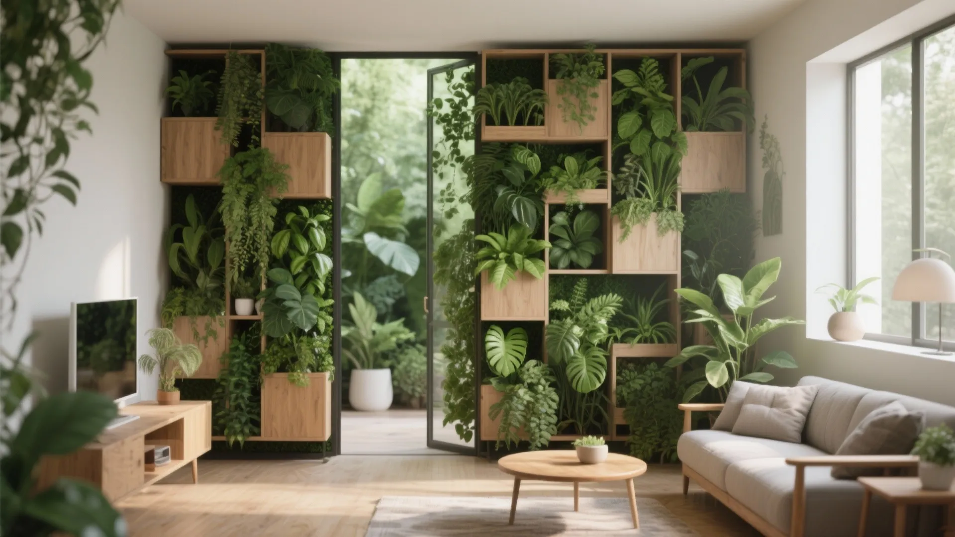 4. Vertical garden partitions
