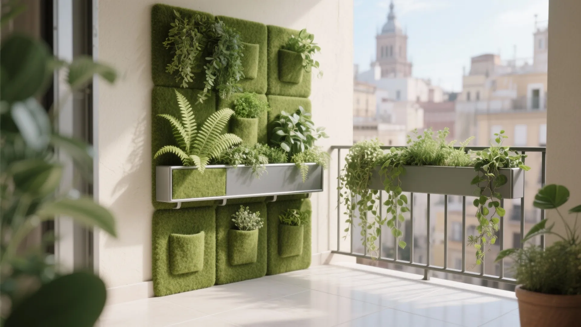 Green Wall + Slim Planter Rail