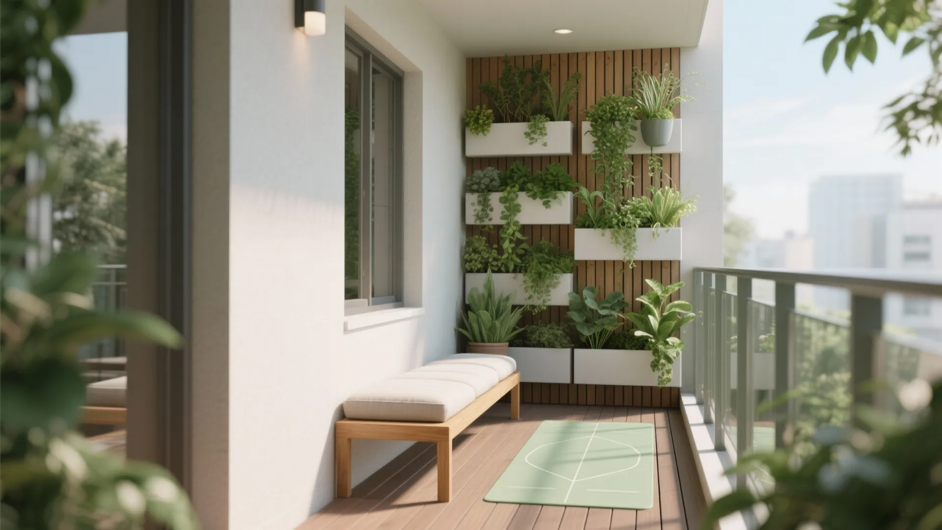 Vertical garden & slim furniture