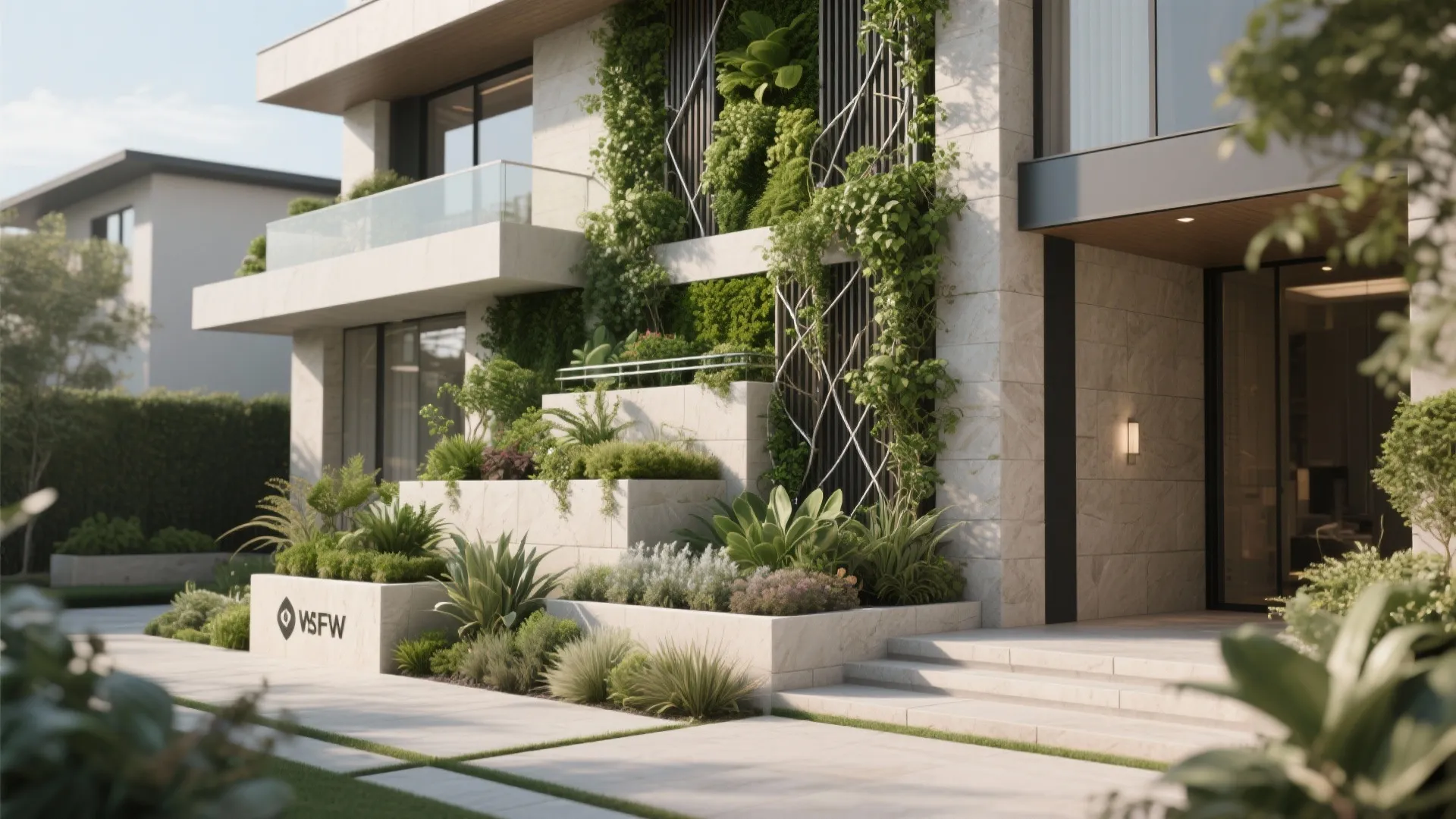 Terraced Greens and Vertical Gardens