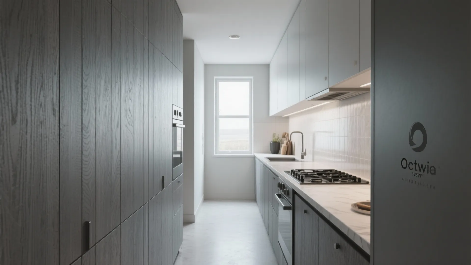 4. Vertical Grain for Slim Kitchens