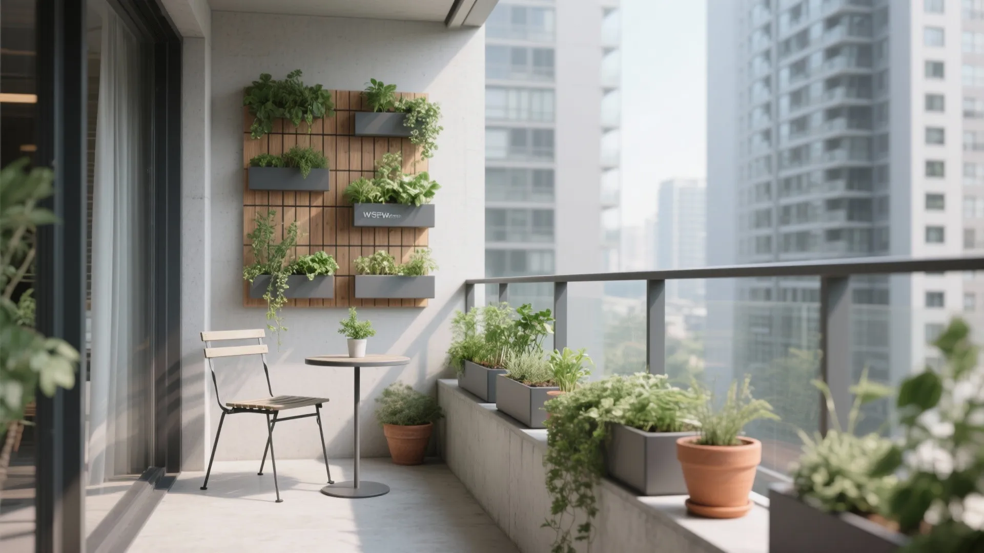 Slimline Storage + Vertical Greenery