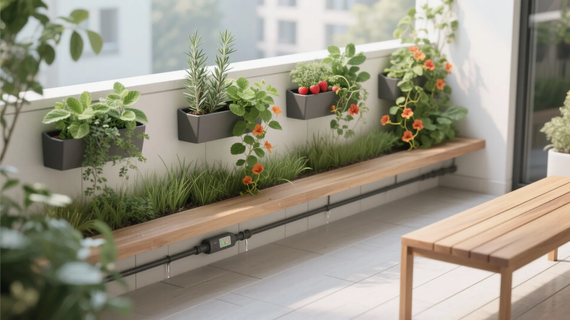 4) Vertical Greenery and Micro-Gardens for Wellbeing