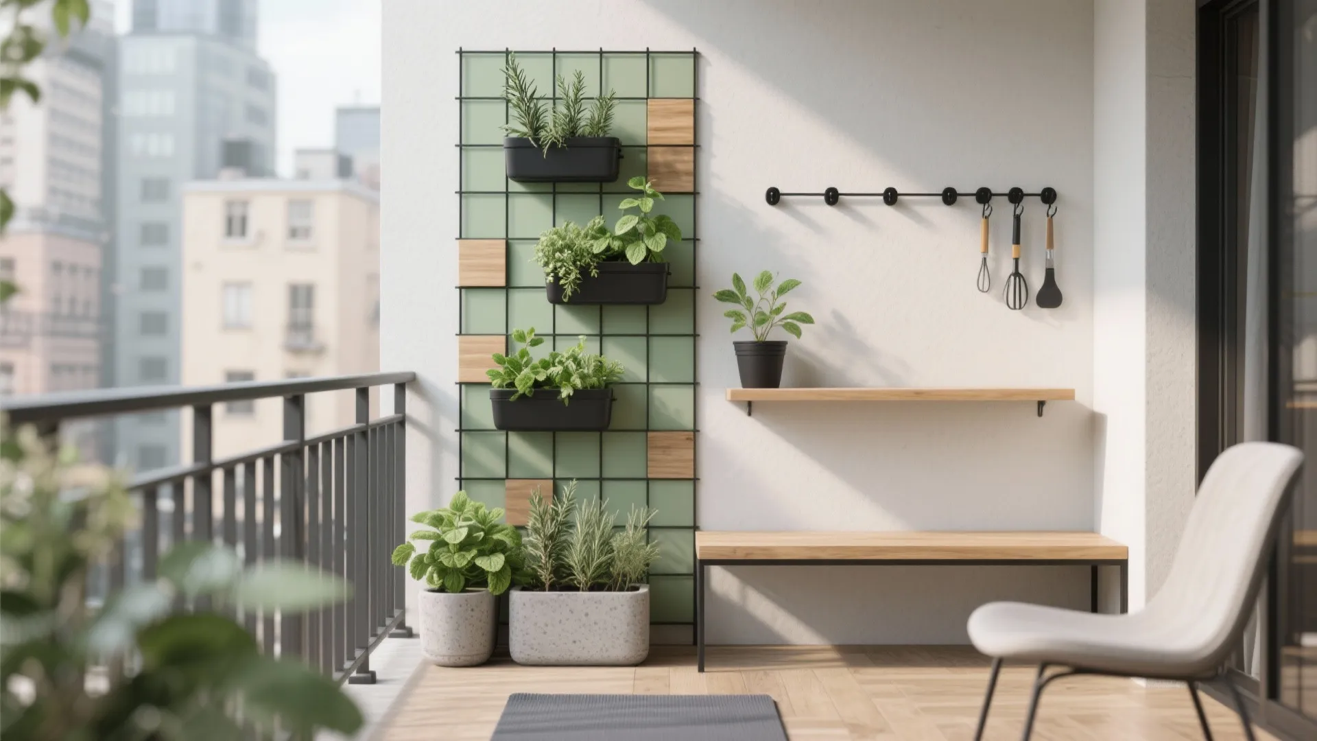 Vertical Greenery With Hidden Storage
